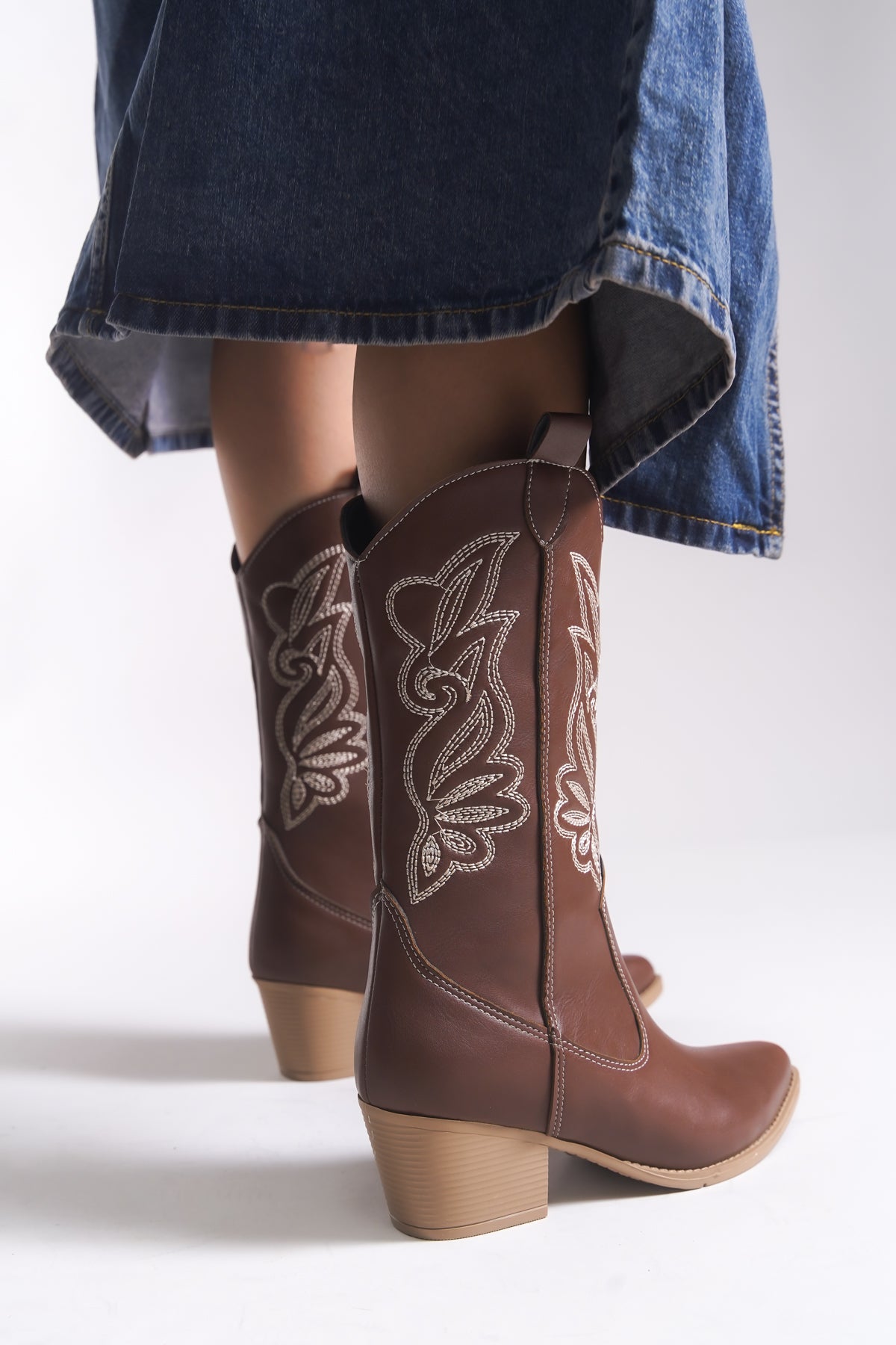 Riccon Qiraveth Kadın Western Kısa Çizme 001250061