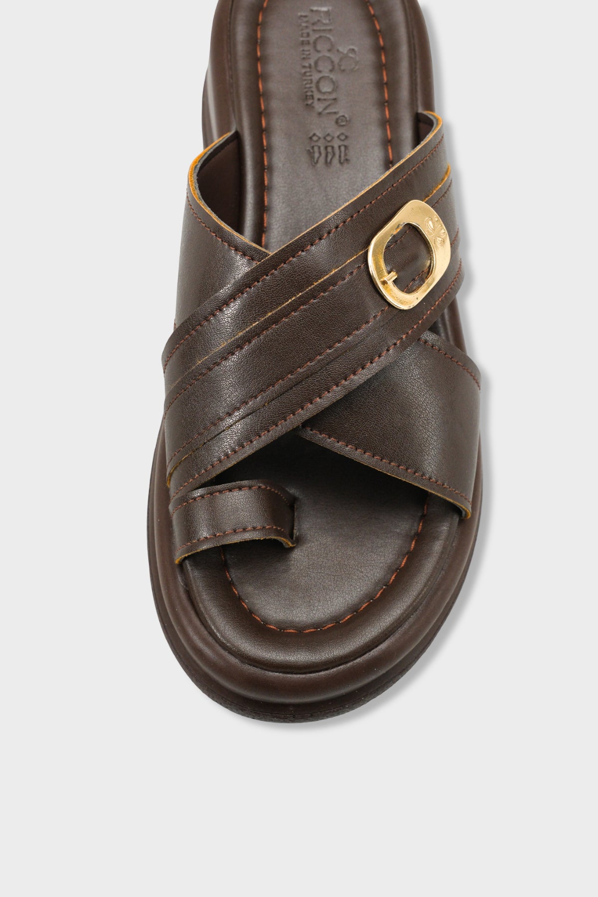 Riccon Kadın Parmak Arası Terlik 00121026 Kahverengi