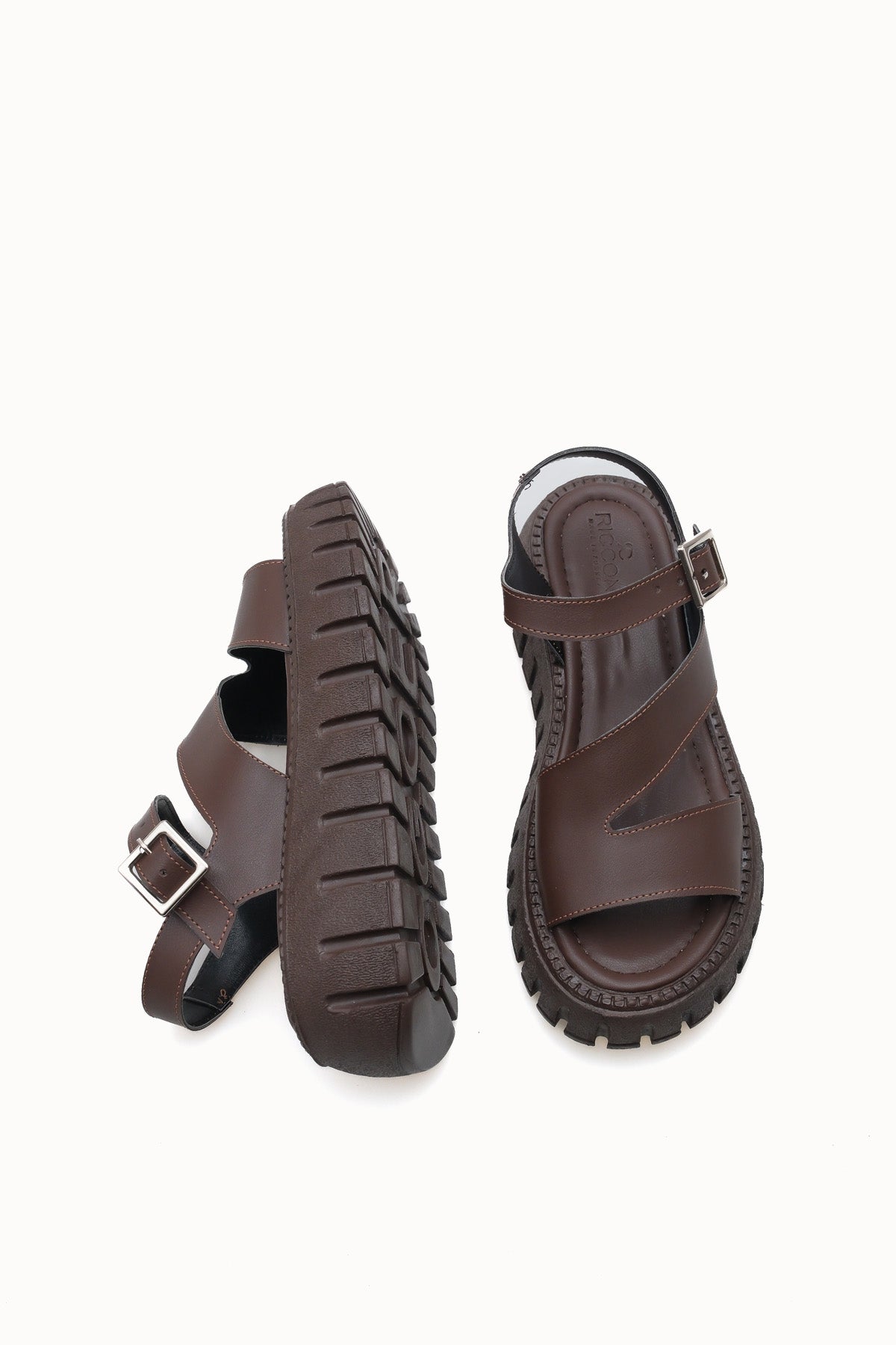 Riccon Kadın Sandalet 0012607 Kahverengi