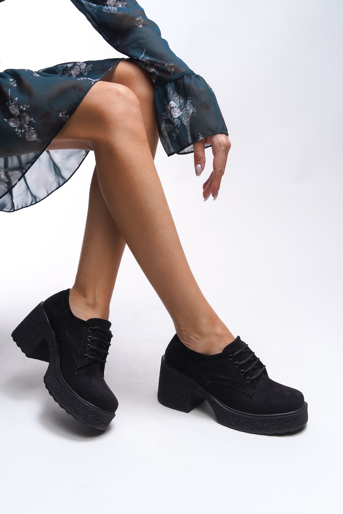 Riccon Thimdrarn Kadın Topuklu Bağcıklı Loafer 00121540