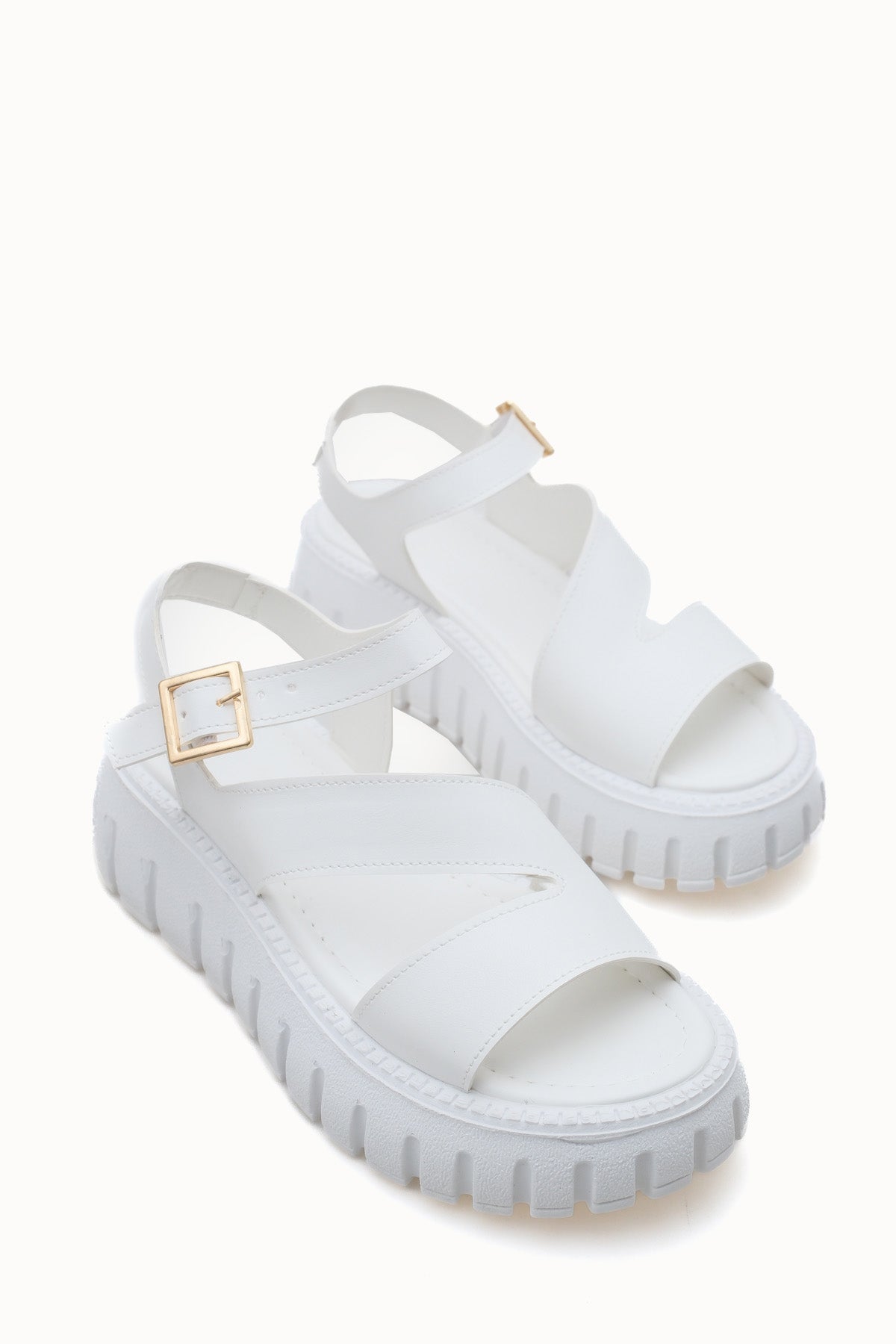 Riccon Kadın Sandalet 0012607 Beyaz