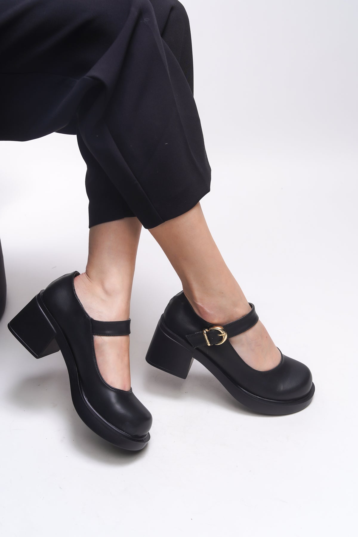 Riccon Kyslanna Kadın Loafer 0012503 Siyah Cilt