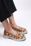 Riccon Safthaela Kadın Loafer 0012452 Taba