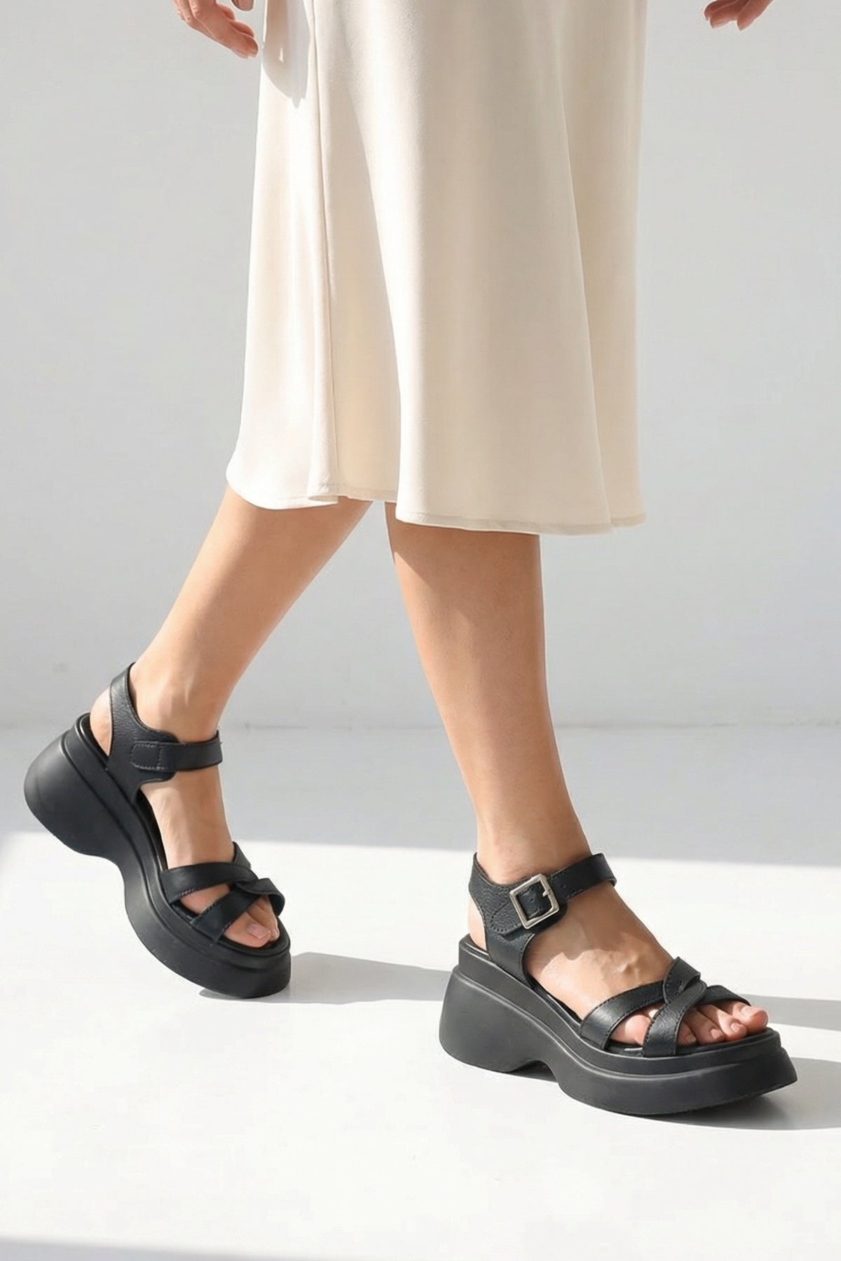 Riccon Kadın Sandalet 0012919 Siyah