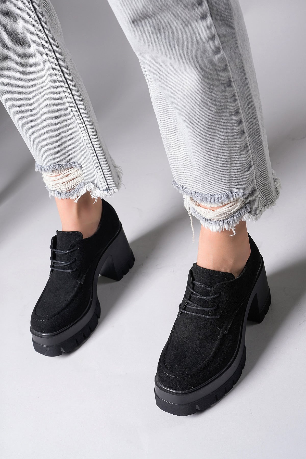 Riccon Enyfsera Kadın Loafer 0012507 Siyah Süet