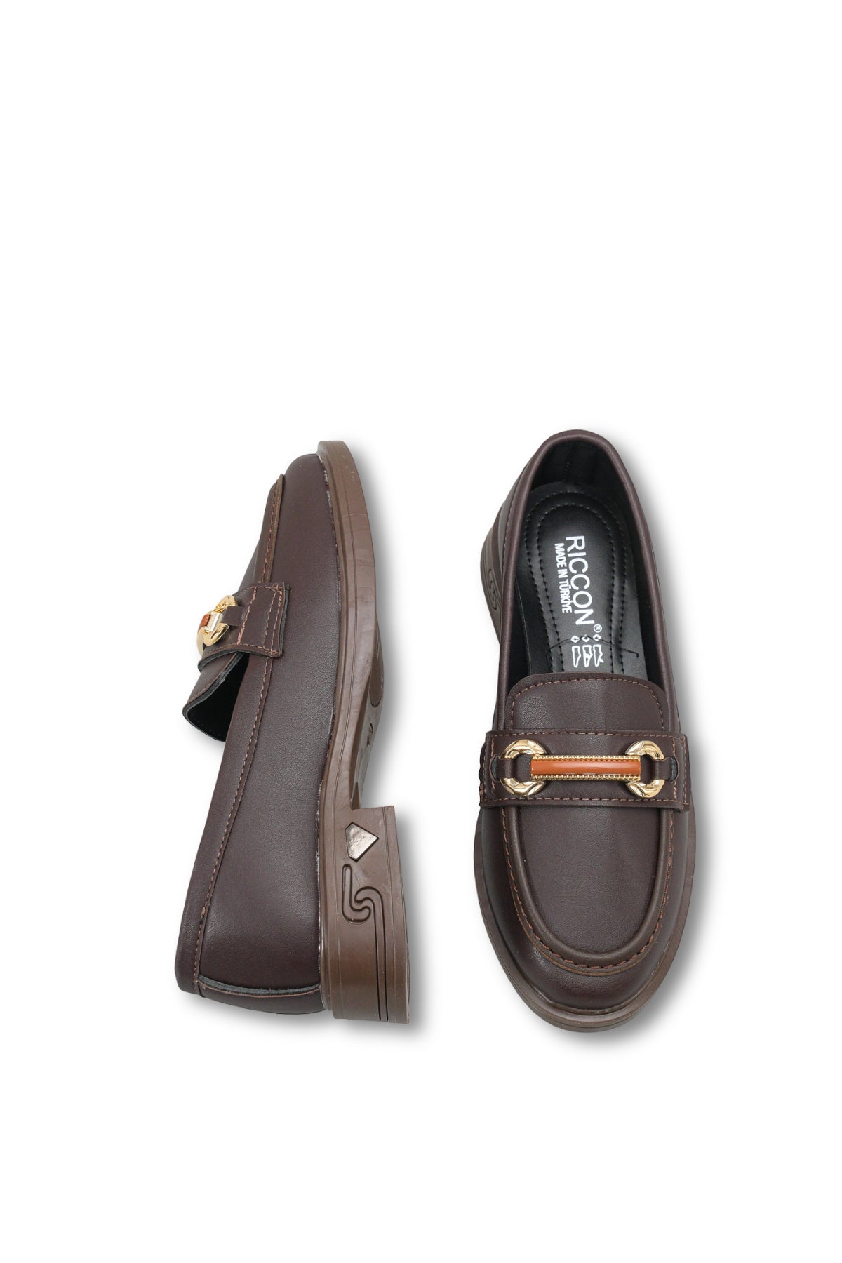 Riccon Beatthae Kadın Loafer 0012505 Kahverengi Cilt