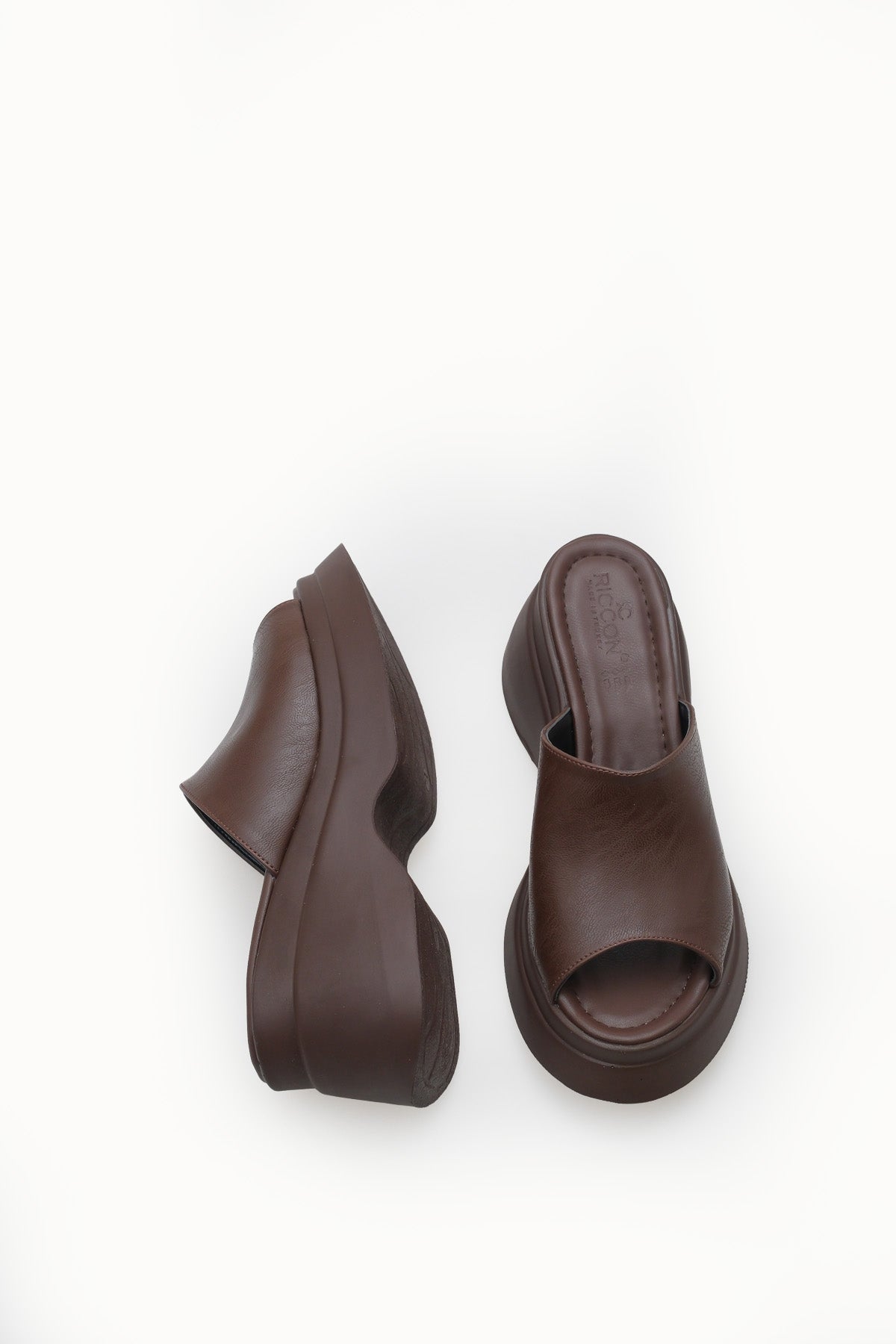 Riccon Kadın Terlik 0012905 Kahverengi