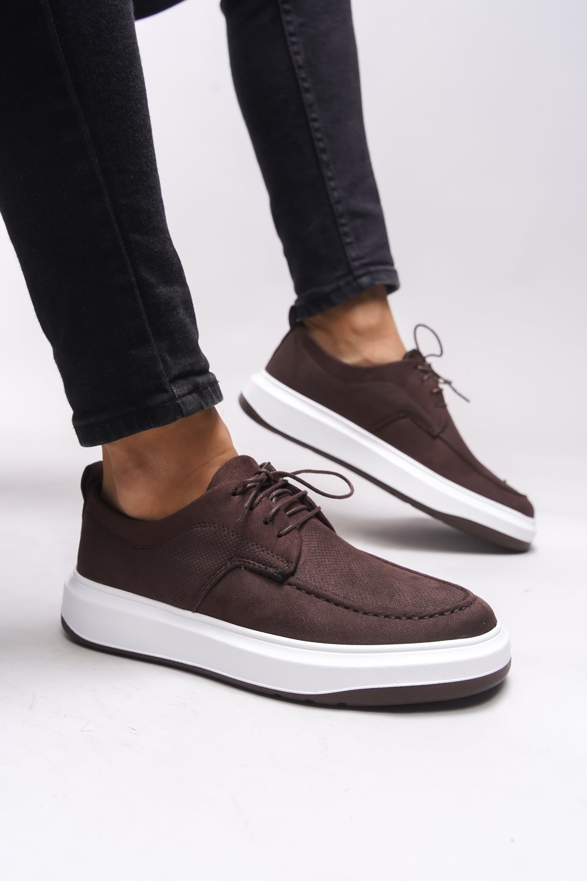 Riccon Raimfyr Erkek Sneaker 0012485 Kahverengi Süet