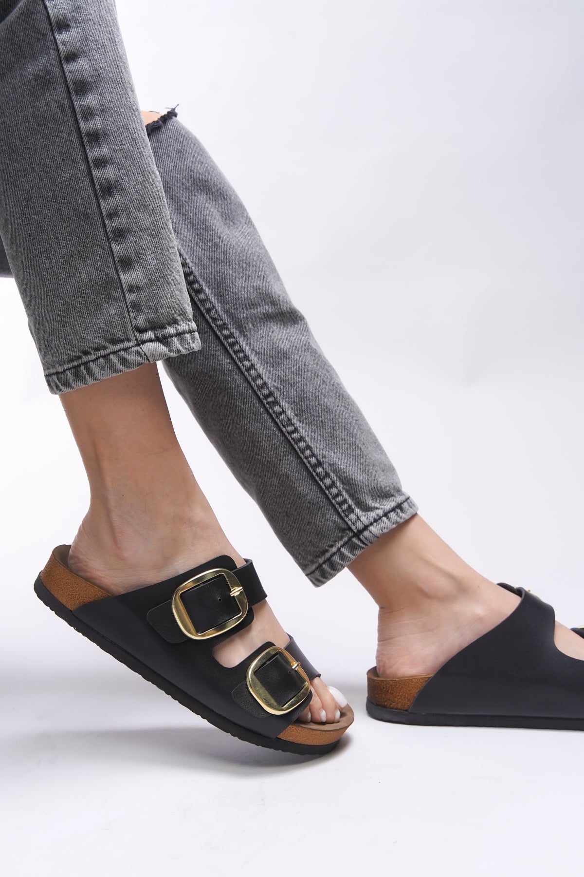 Riccon Vylsula Kadın Çift Tokalı Terlik 0012602