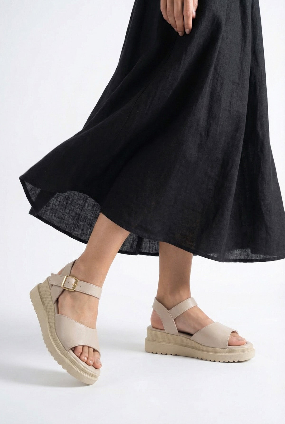 Riccon Kadın Sandalet 0012806 Bej