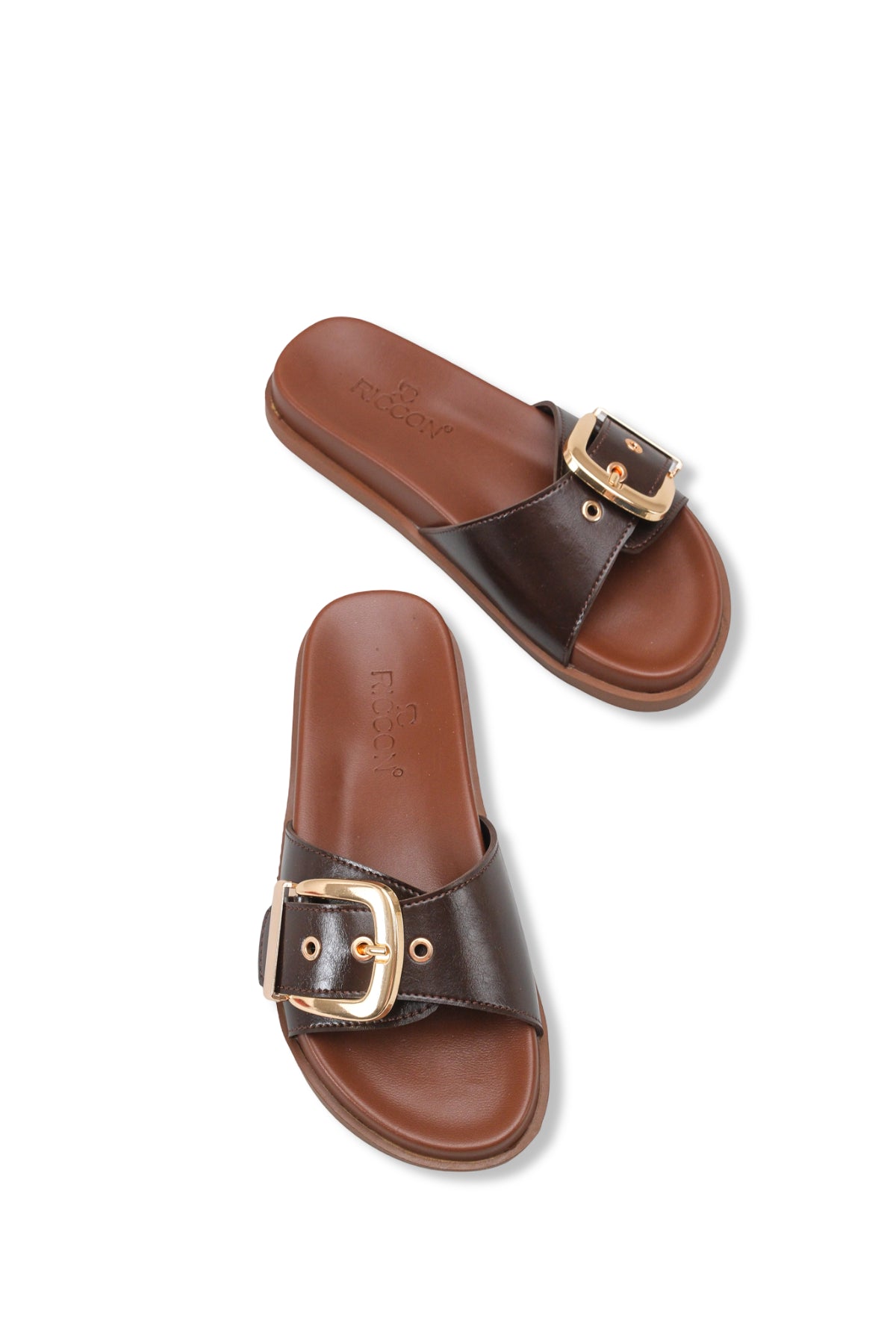 Riccon Kadın Terlik 0012364 Kahverengi Rustik