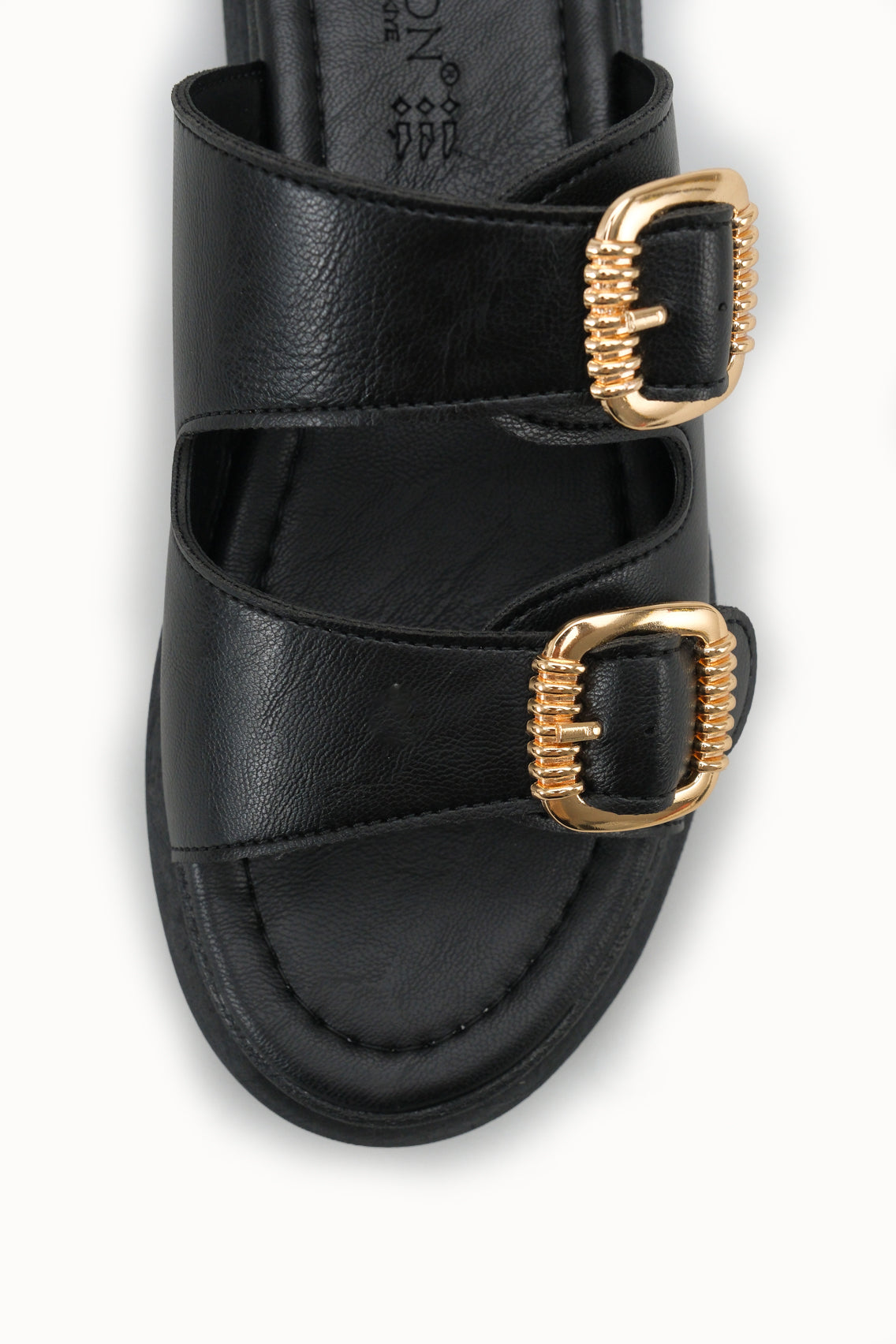 Riccon Kadın Çift Tokalı Terlik 00120403 Siyah