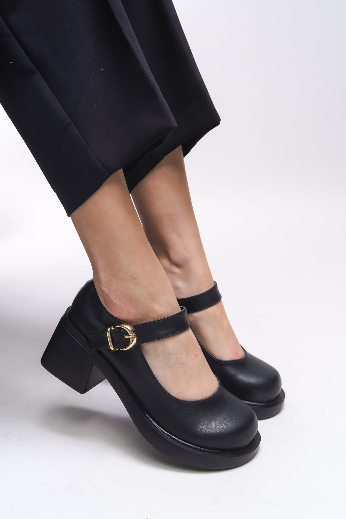 Riccon Kyslanna Kadın Loafer 0012503 Siyah Cilt