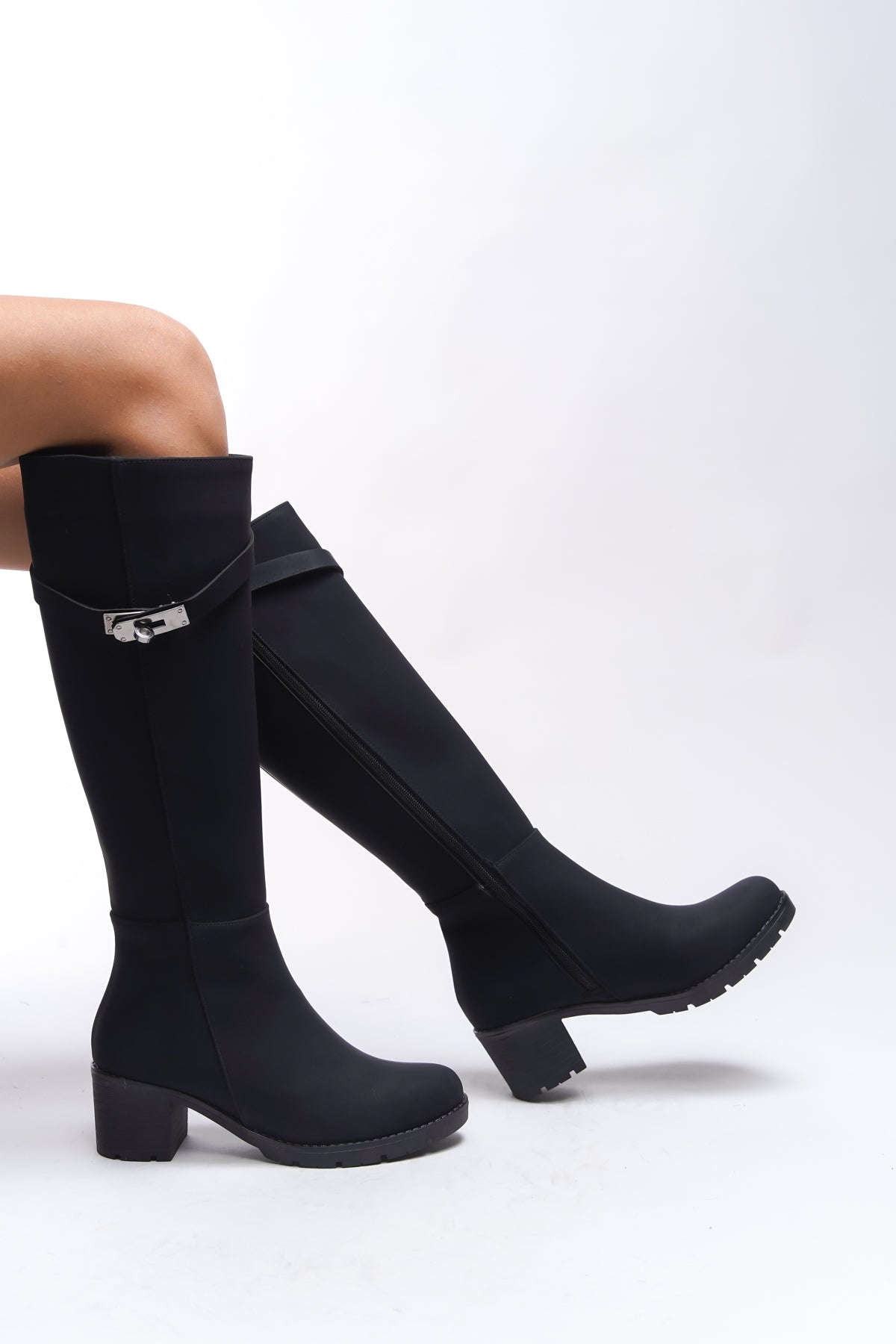 Riccon Jacmylla Kadın Kilit Detaylı Çizme 0012777