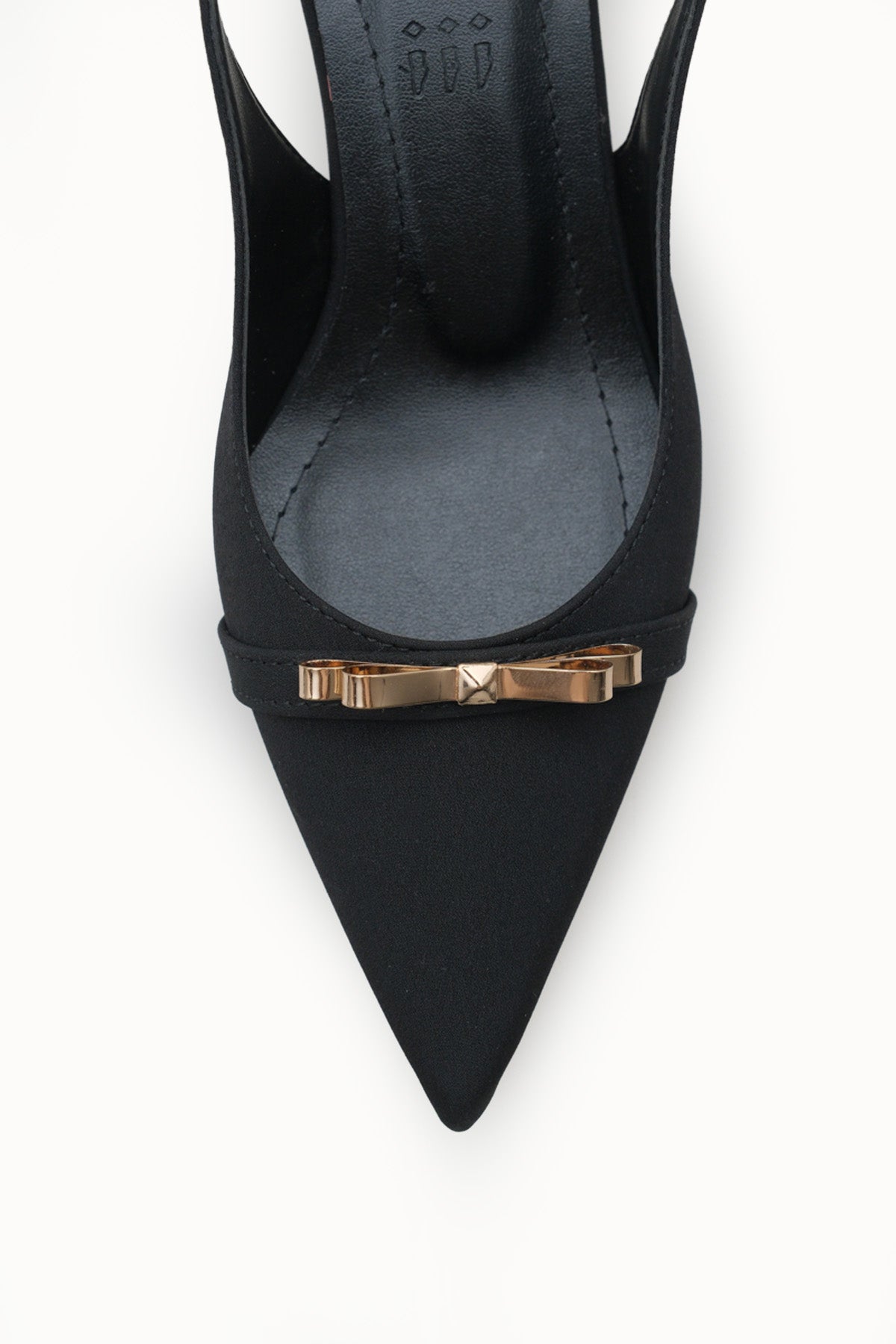 Riccon Kadın Sivri Burunlu Arkası Açık İnce Topuklu Ayakkabı 0012205 Mat Siyah