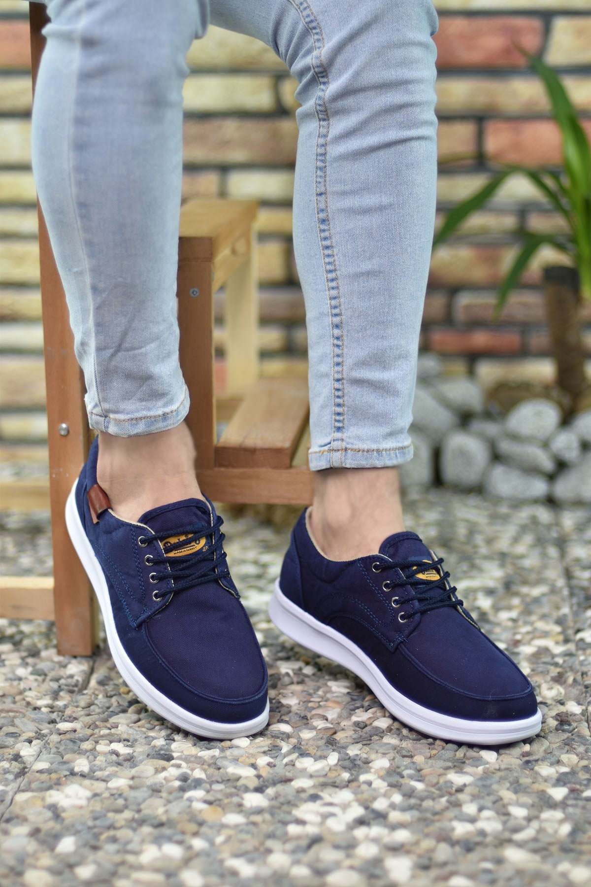 Riccon Erkek Sneaker 001223 Lacivert Beyaz