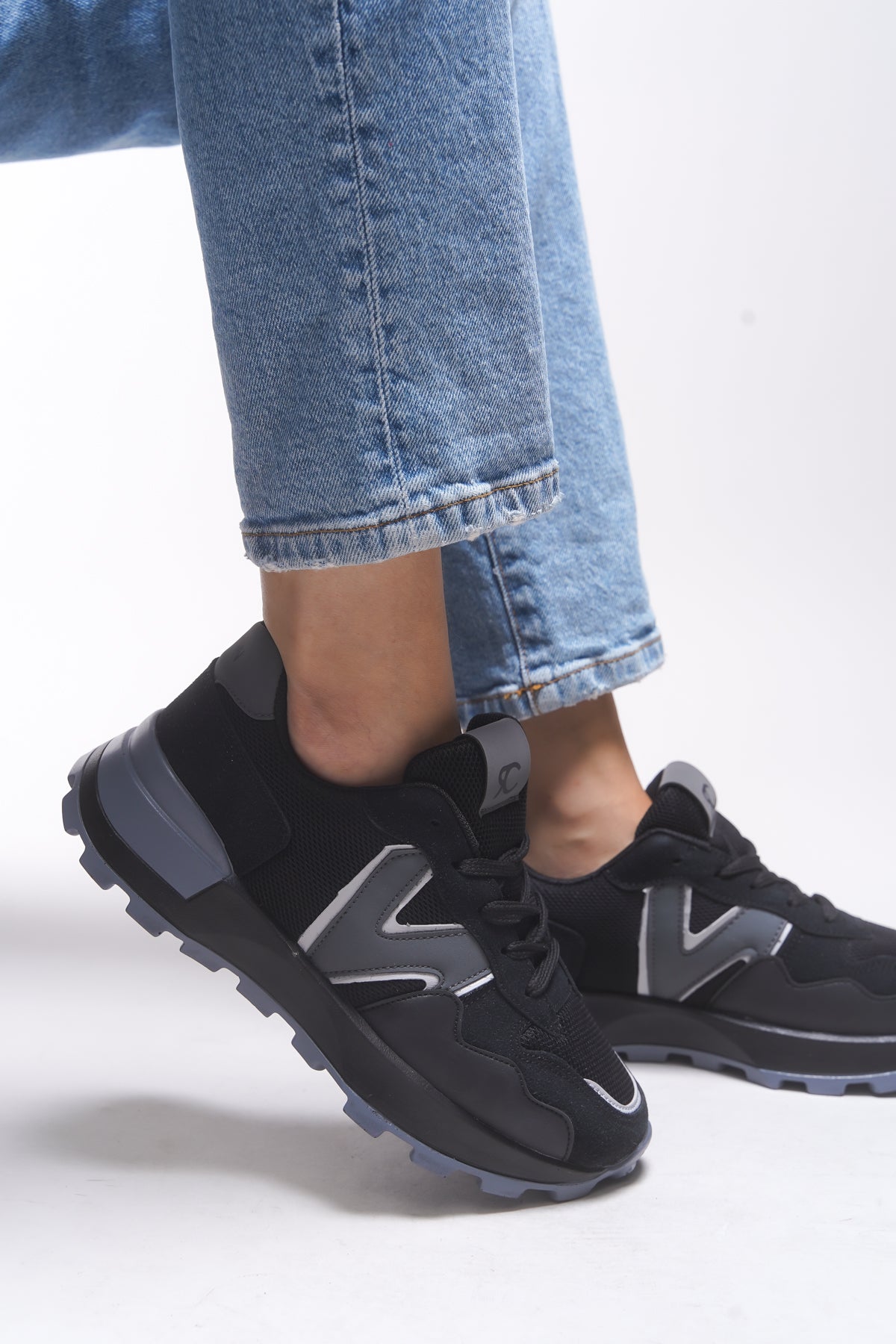 Riccon Rosatora Kadın Sneaker 001210 Siyah Füme