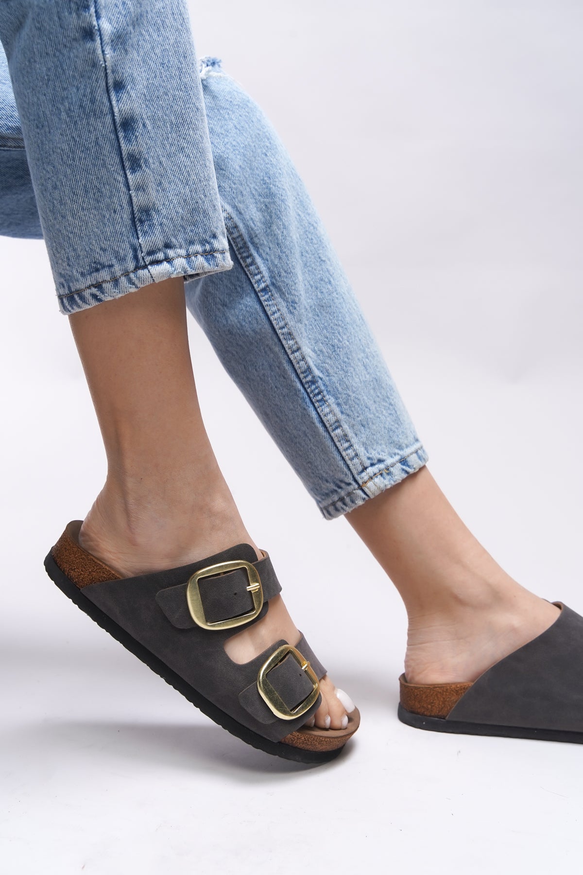 Riccon Vylsula Kadın Çift Tokalı Terlik 0012602