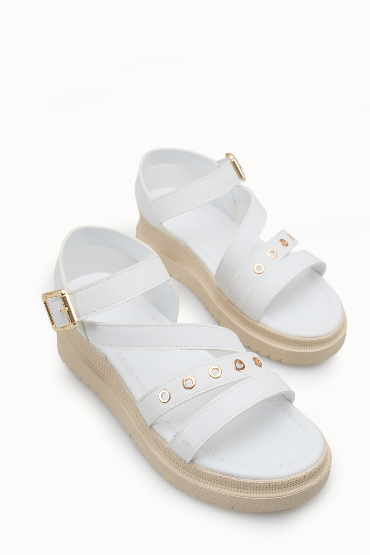 Riccon Kadın Sandalet 0012800 Beyaz