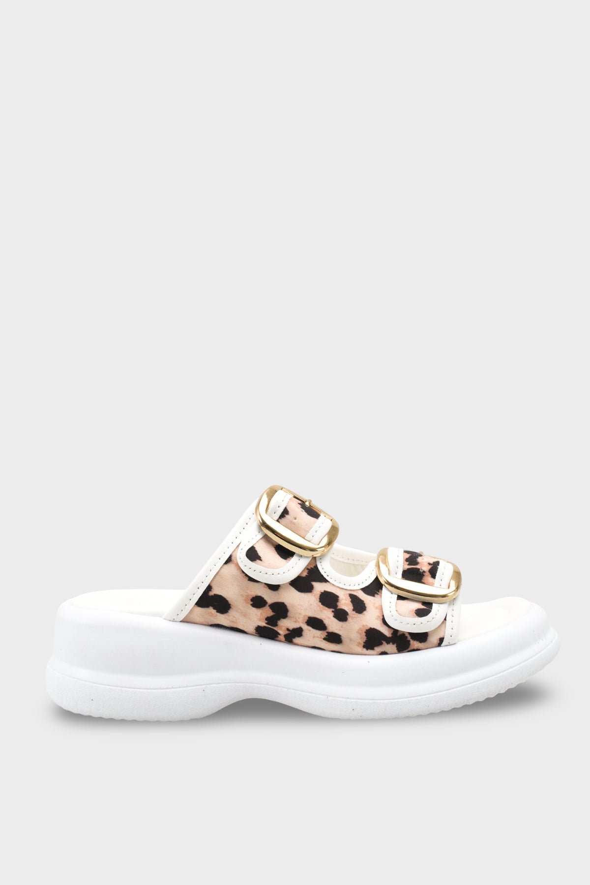 Riccon Tarveidei Kadın Terlik 00121020 Beyaz Leopar