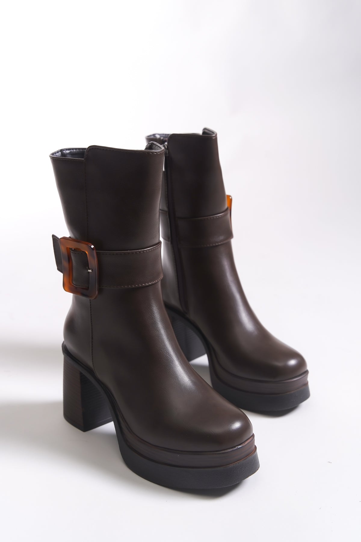 Riccon Naliresta Kadın Kısa Çizme 00121540 Kahverengi