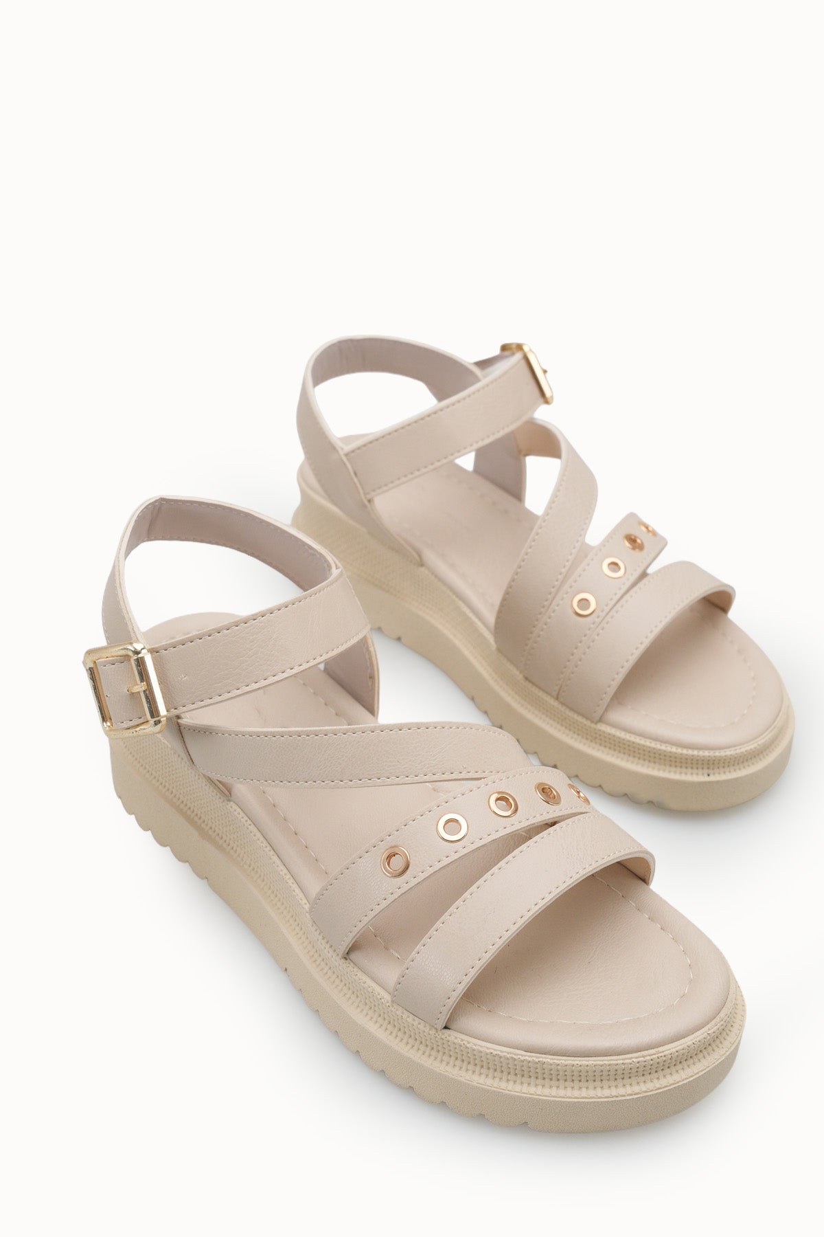 Riccon Kadın Sandalet 0012800 Bej