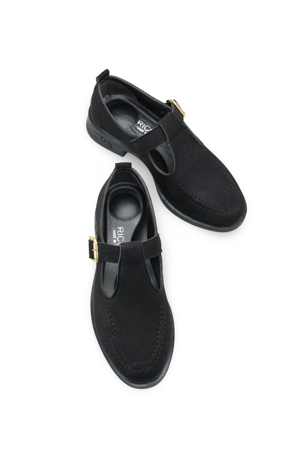 Riccon Kadın Loafer 0012350 Siyah Süet