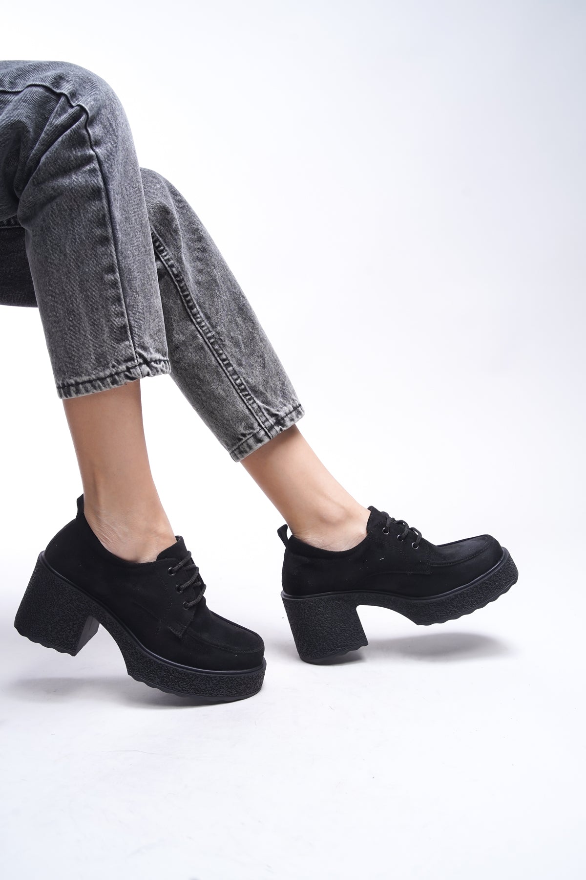 Riccon Qerekna Kadın Topuklu Bağcıklı Loafer 00121500