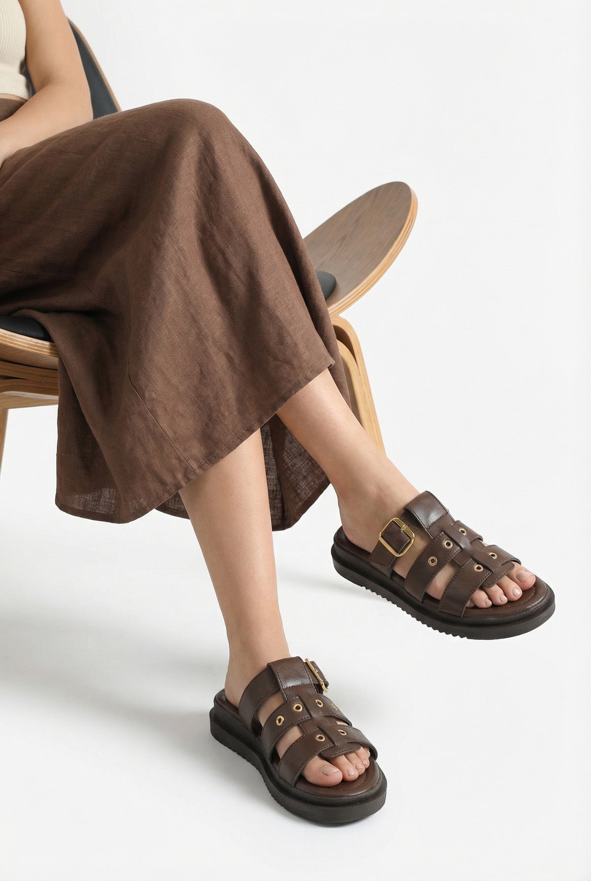 Riccon Kadın Terlik 00120411 Kahverengi