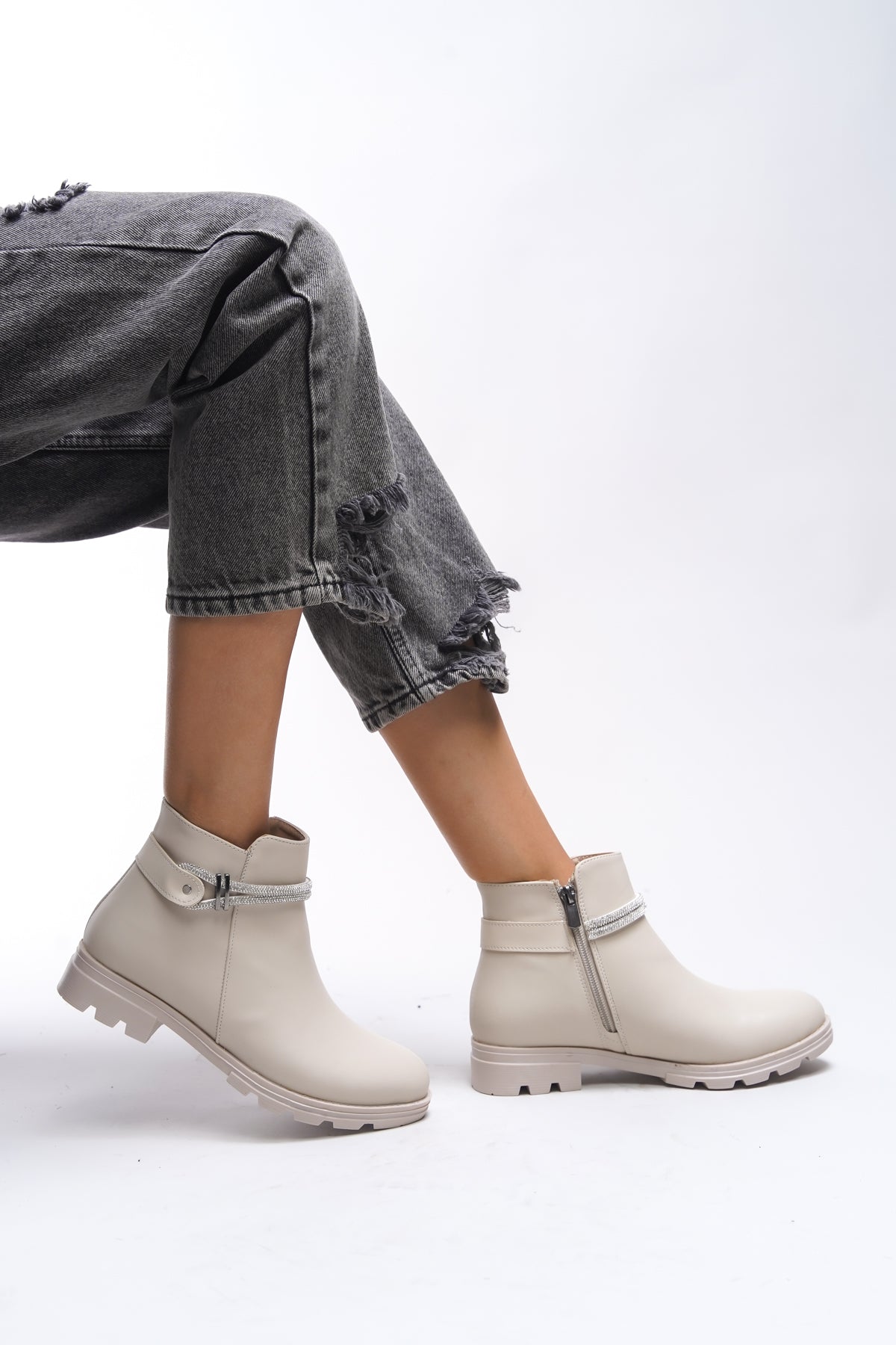 Riccon Aanrelle Kadın Taş Detaylı Bot 0012103