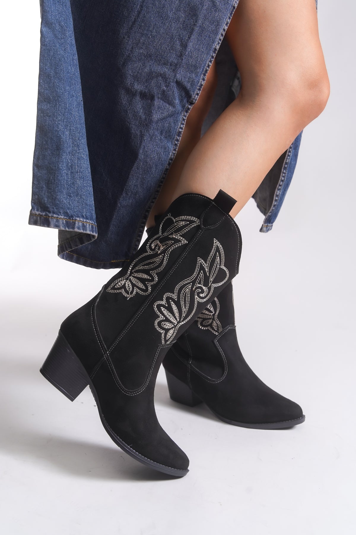 Riccon Qiraveth Kadın Western Kısa Çizme 001250061