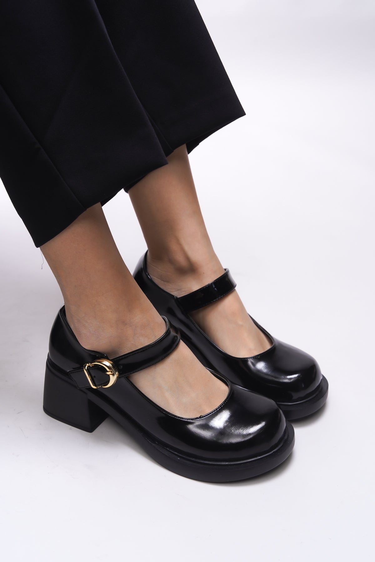 Riccon Kyslanna Kadın Loafer 0012503 Siyah Rugan