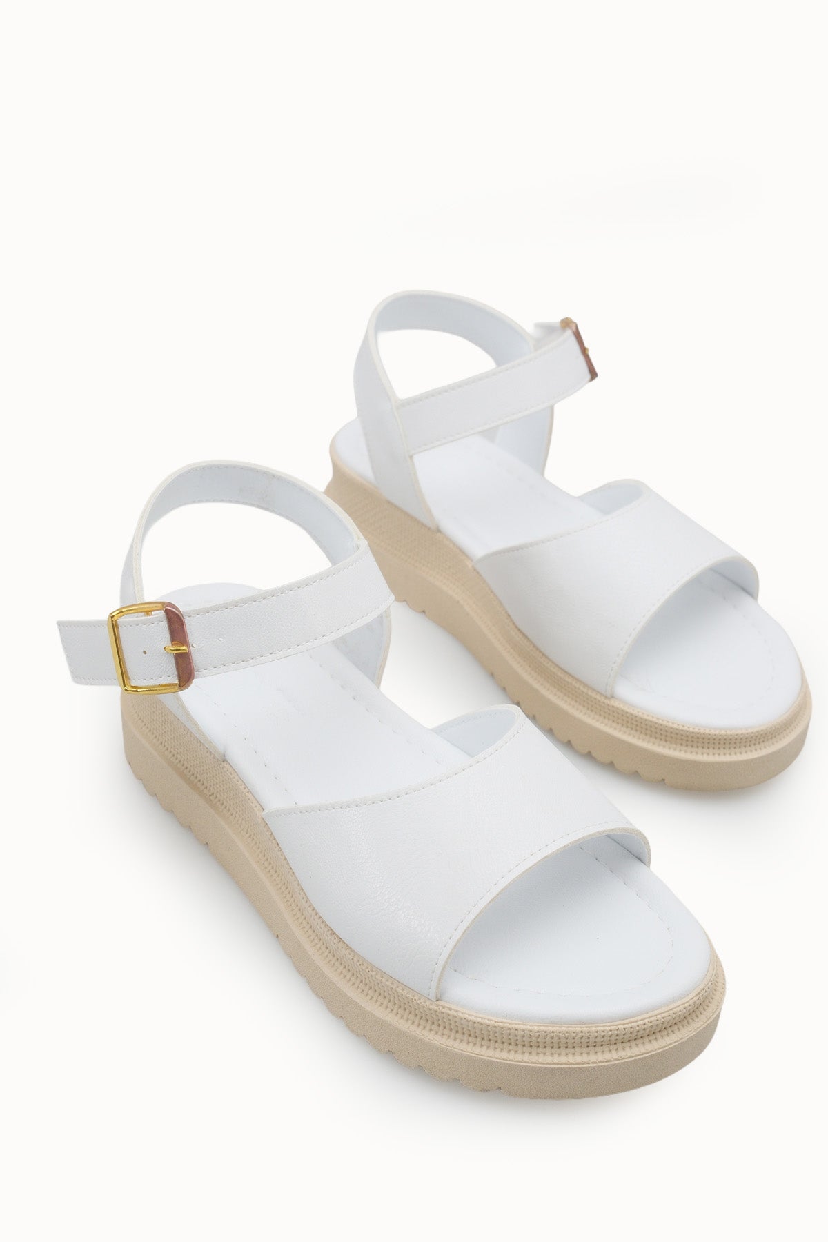 Riccon Kadın Sandalet 0012806 Beyaz