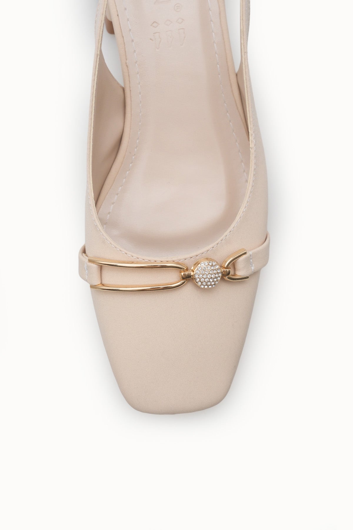 Riccon Kadın Arkası Açık Topuklu Ayakkabı 00121002 Mat Ten