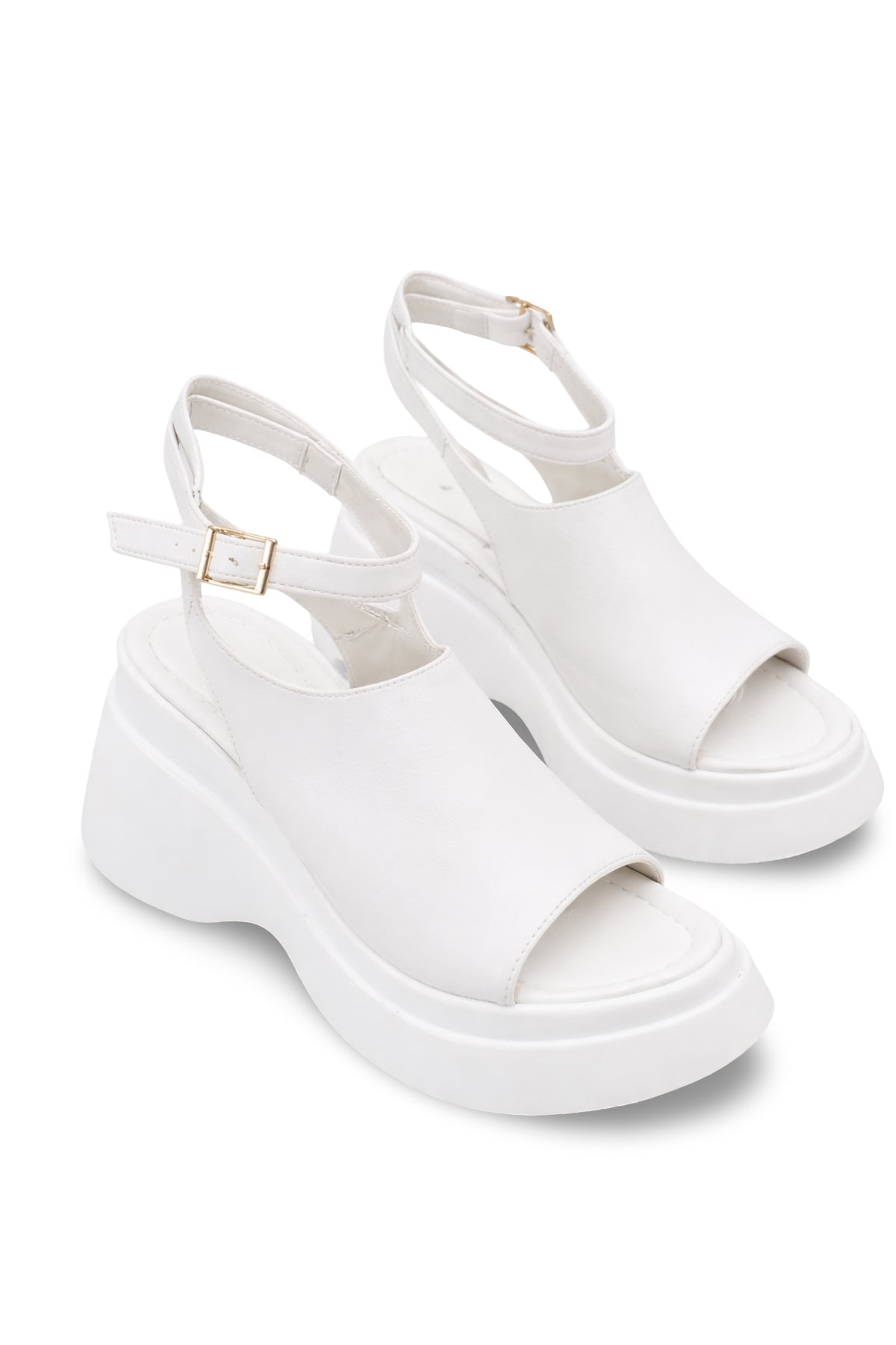 Riccon Kadın Sandalet 0012917 Beyaz