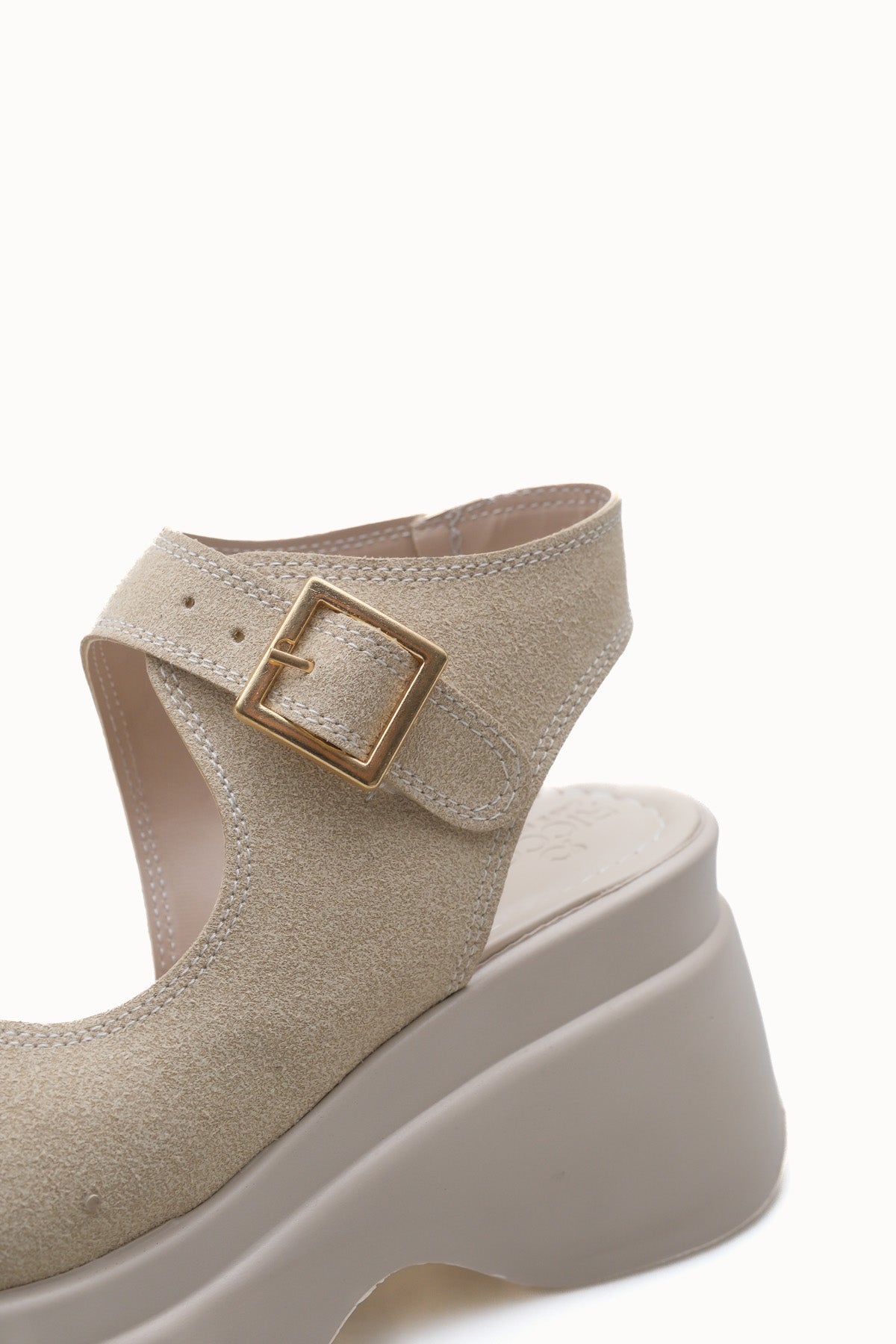 Riccon Quelaela Kadın Sandalet 0012906 Bej Deri Dokulu