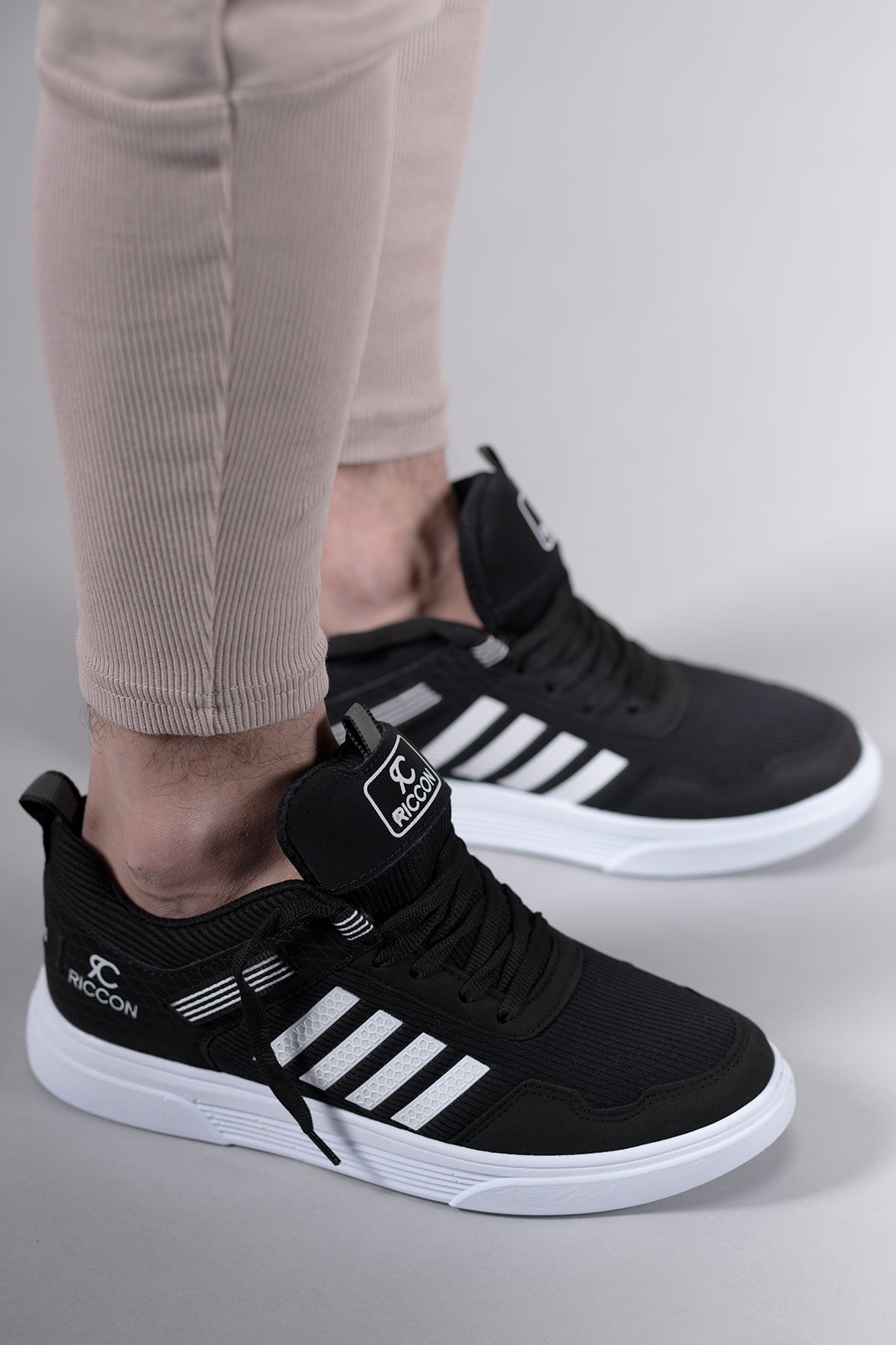 Riccon Erkek Sneaker 001222 Siyah Beyaz