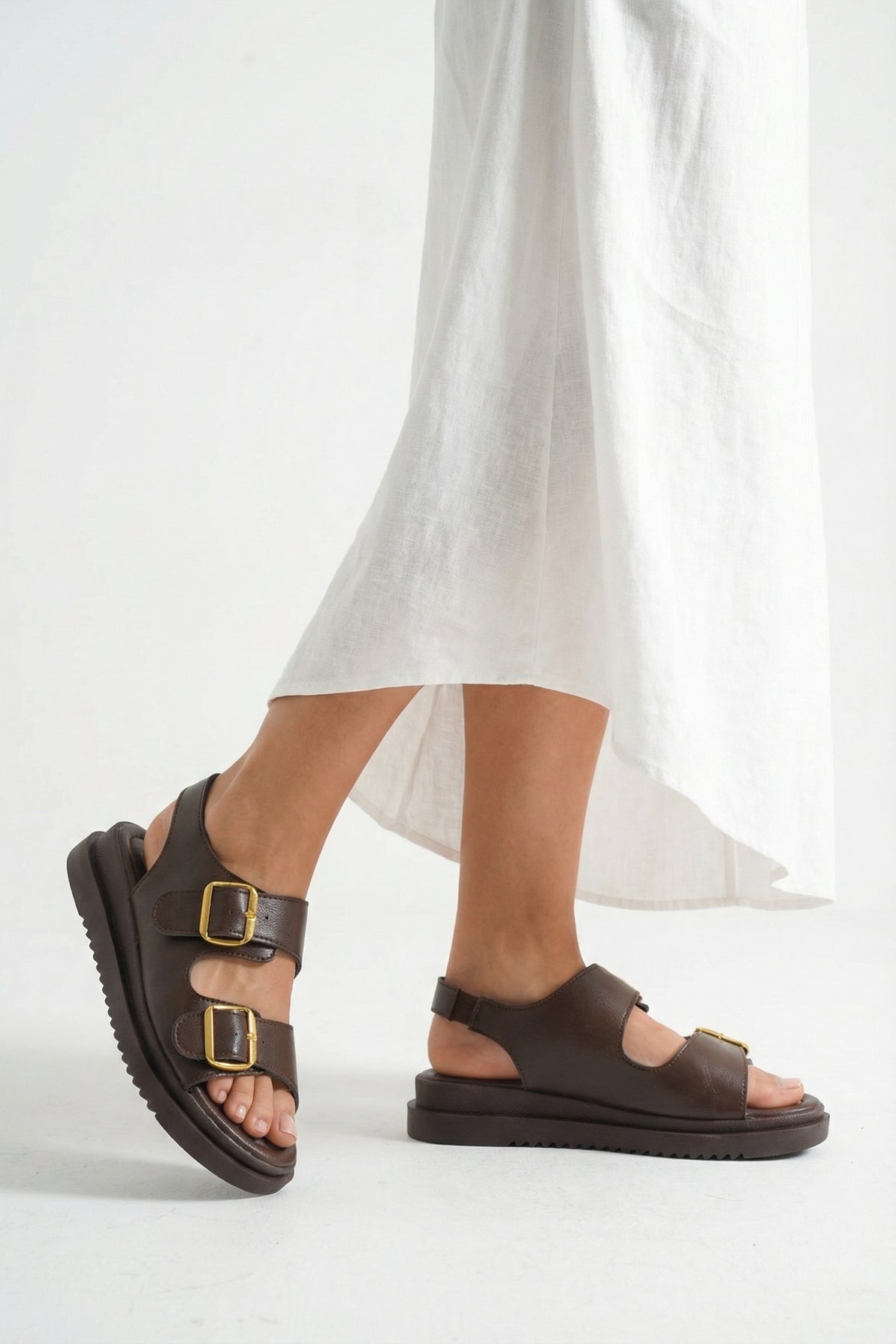 Riccon Kadın Sandalet 00120303 Kahverengi