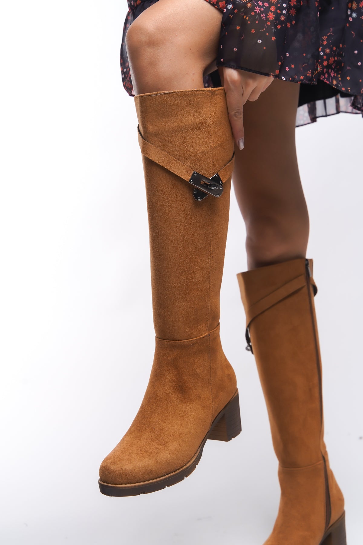 Riccon Jacmylla Kadın Kilit Detaylı Çizme 0012777