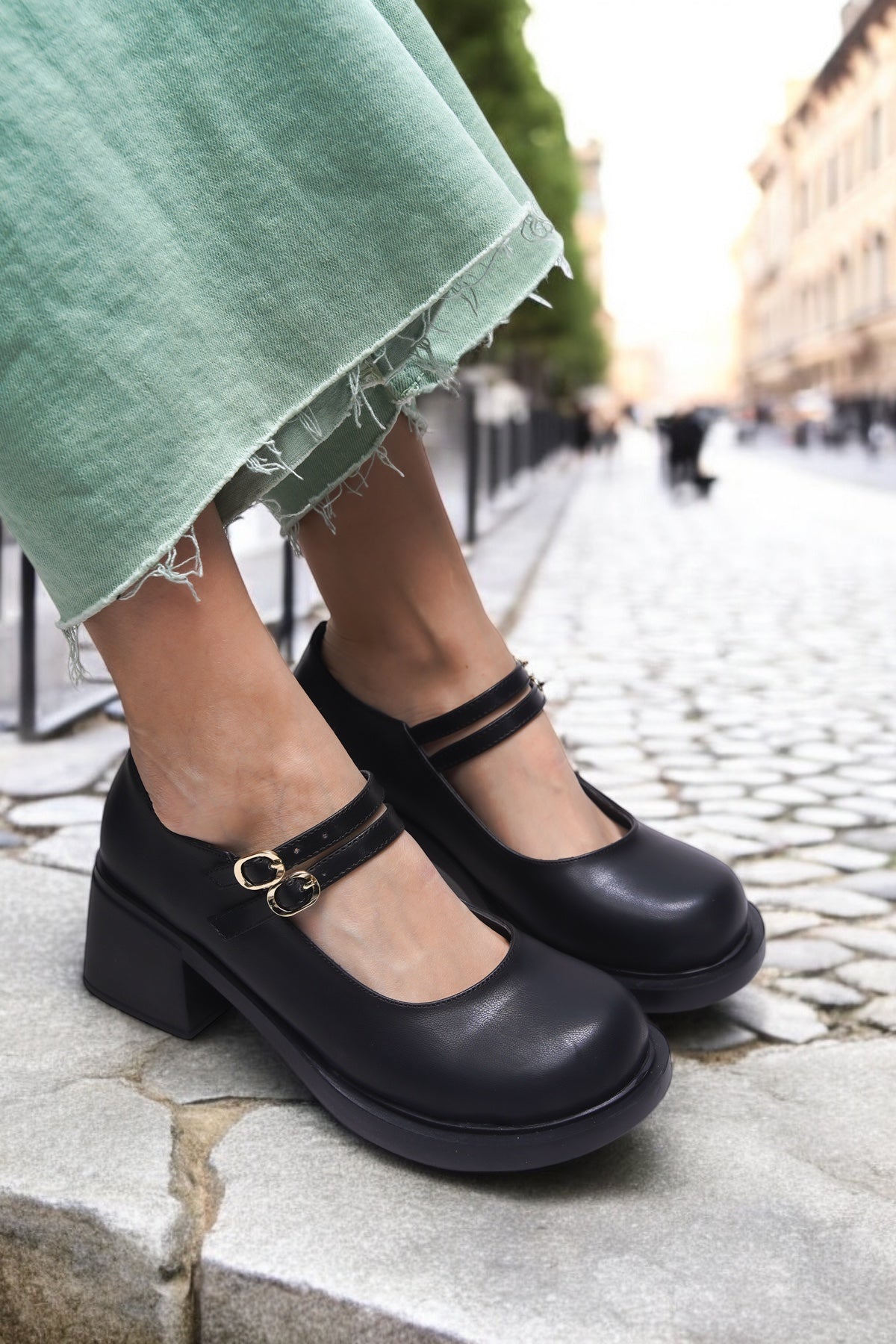 Riccon Merlyrra Kadın Loafer 0012502 Siyah Cilt