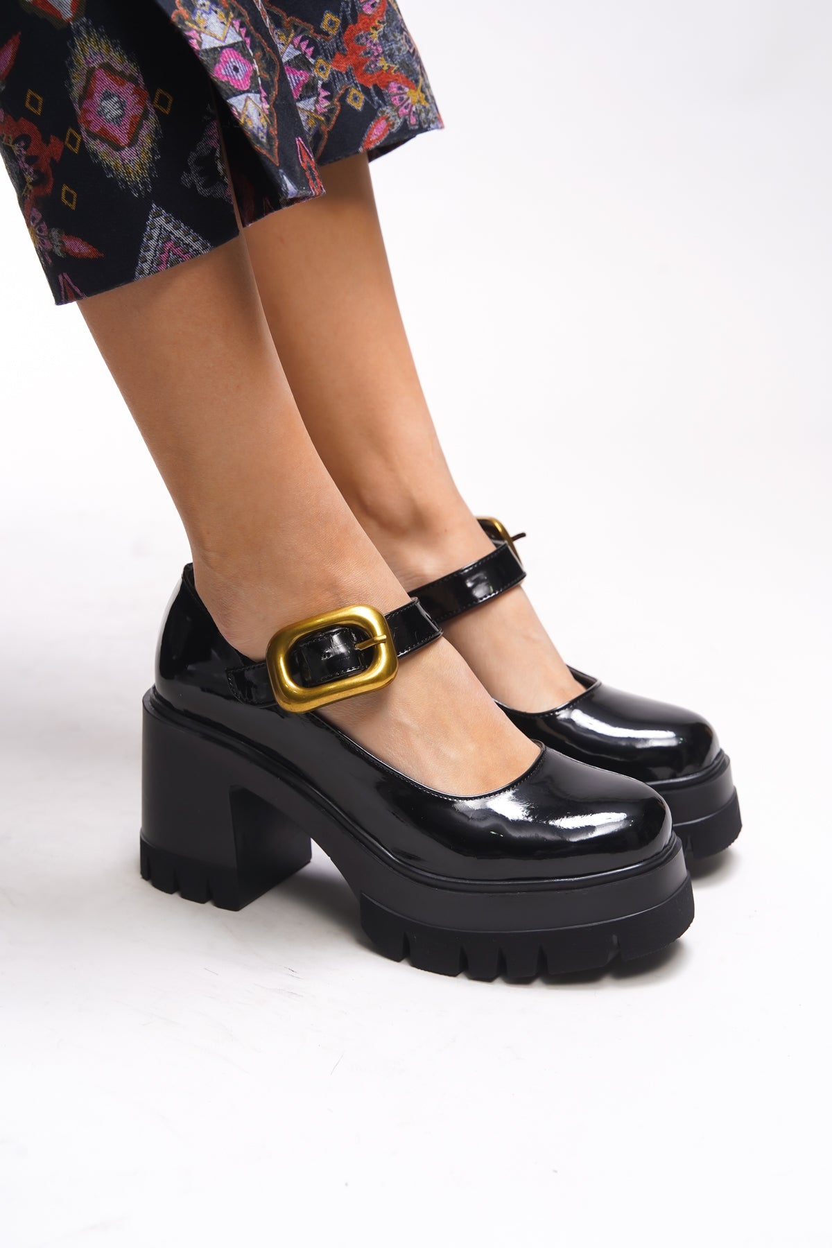 Riccon Brilaena Kadın Tokalı Topuklu Loafer 00121006