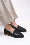 Riccon Aviraele Kadın Loafer 0012200 Siyah Cilt