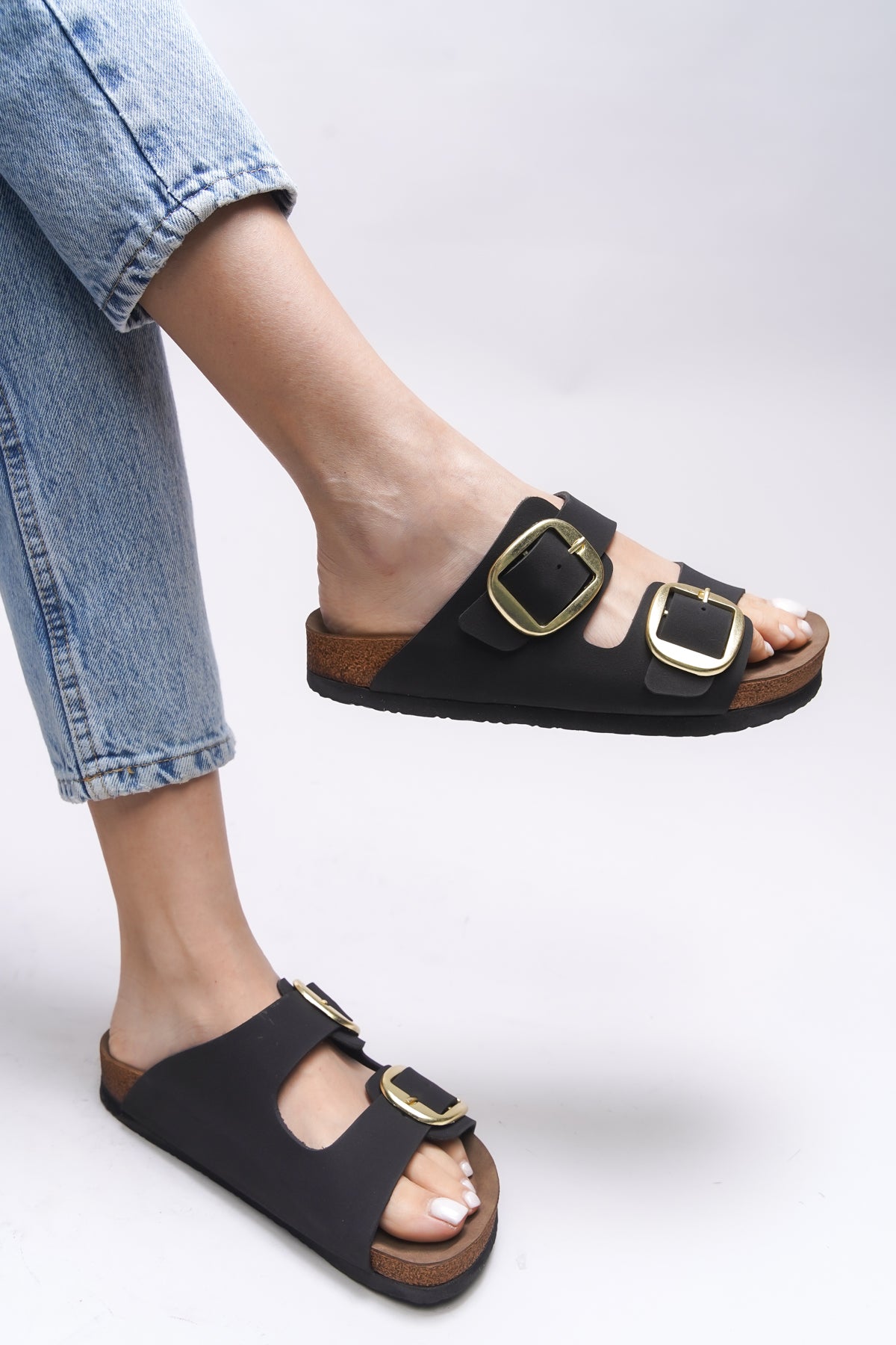 Riccon Vylsula Kadın Çift Tokalı Terlik 0012602