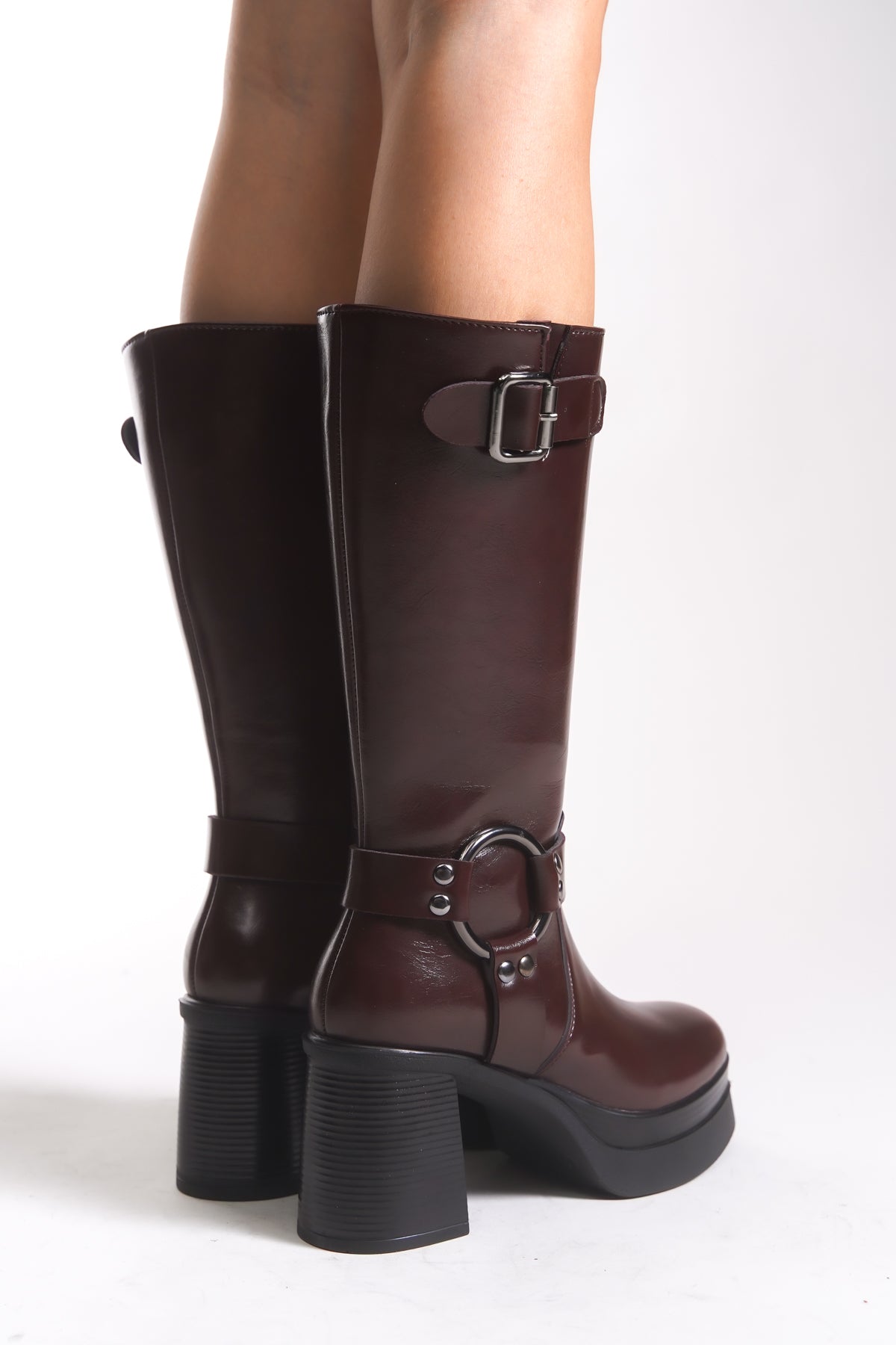 Riccon Iohlartha Kadın Tokalı Topuklu Çizme 00121515