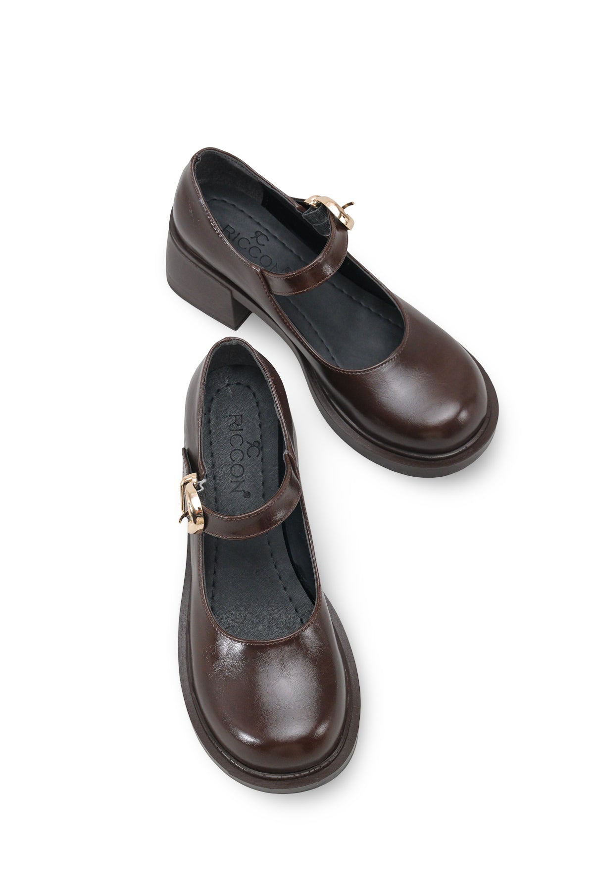 Riccon Kyslanna Kadın Loafer 0012503 Kahverengi Rugan