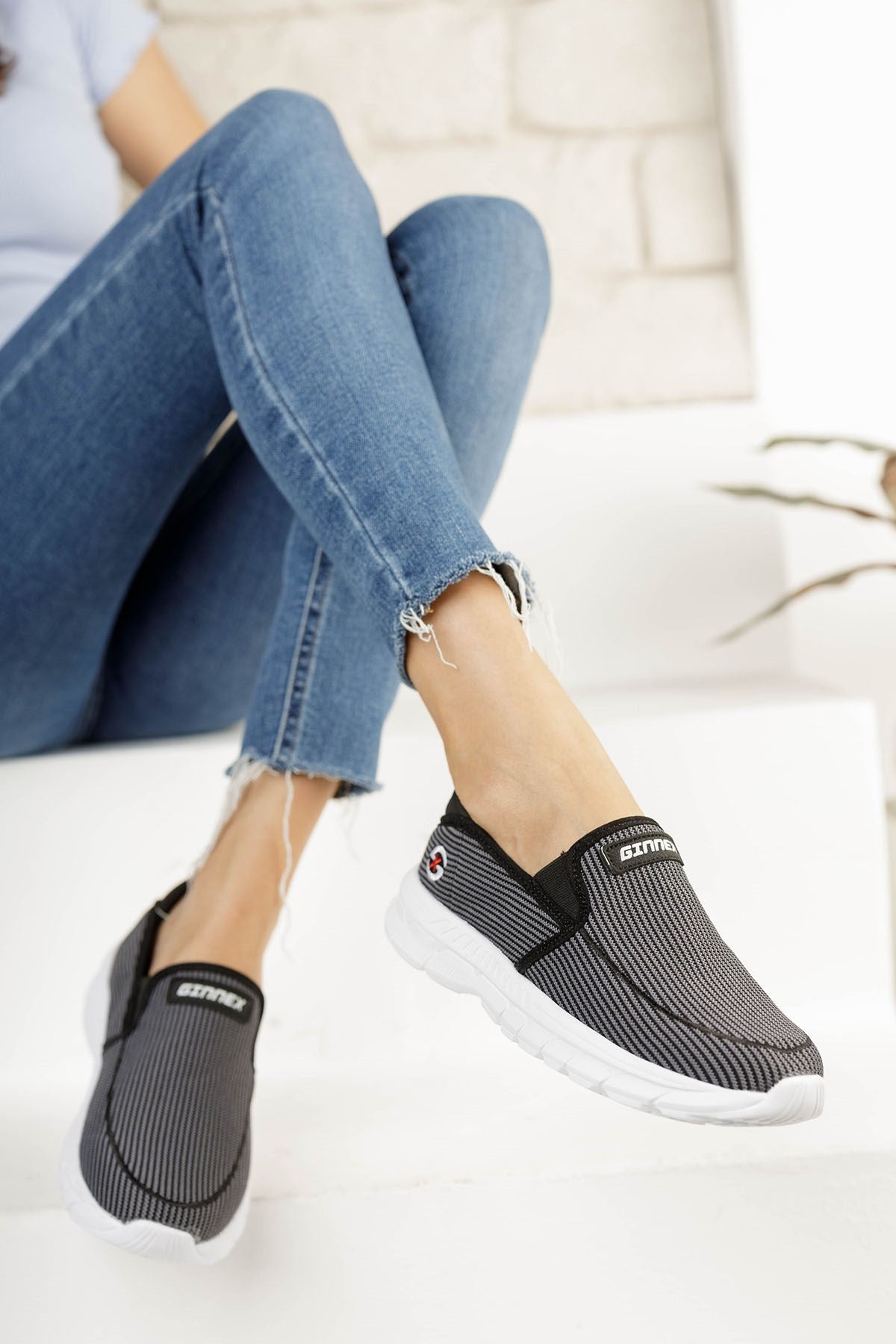 Riccon Unisex Sneaker 001204 Füme Beyaz