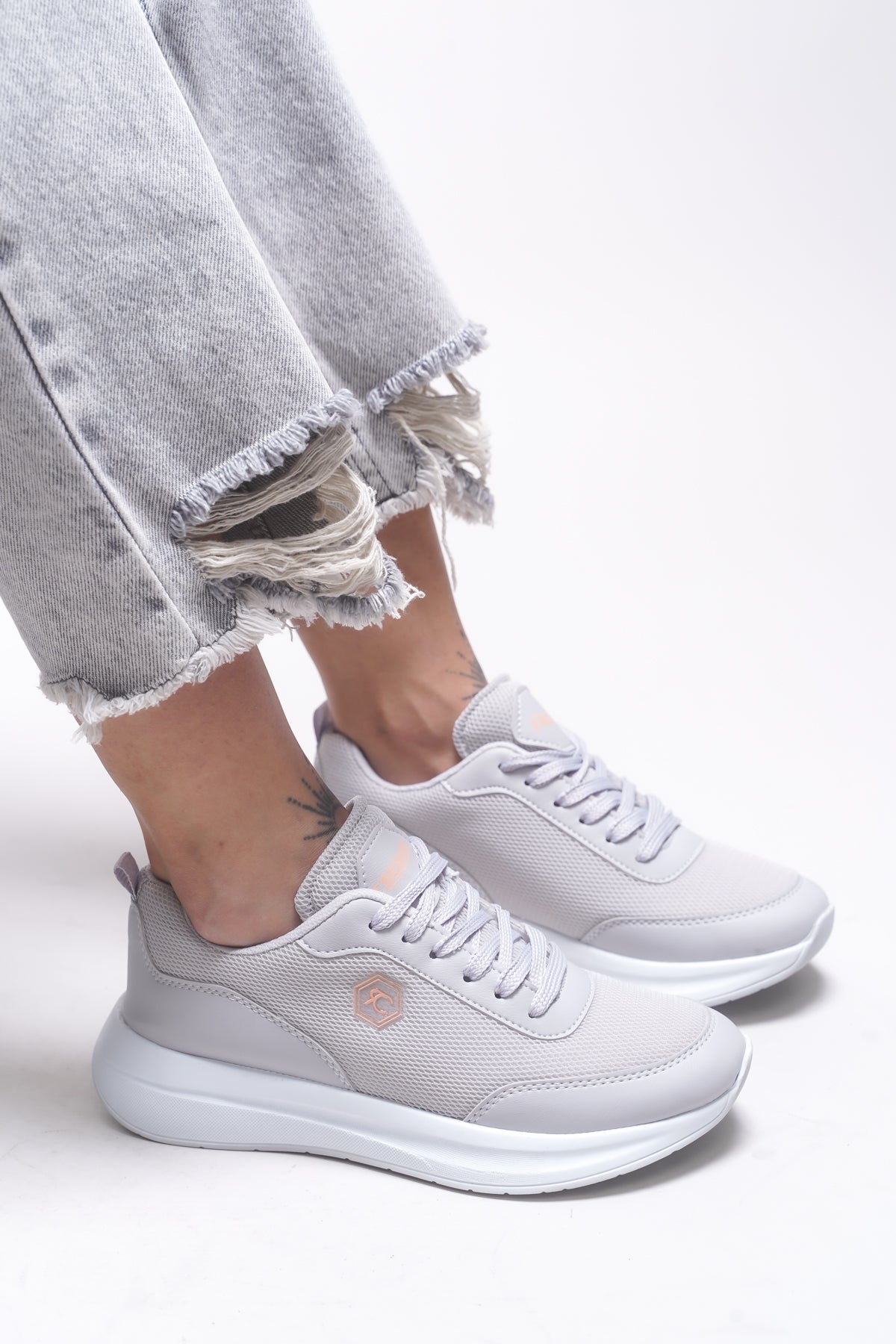 Riccon Wydeyr Kadın Sneaker 001215 Buz Pudra