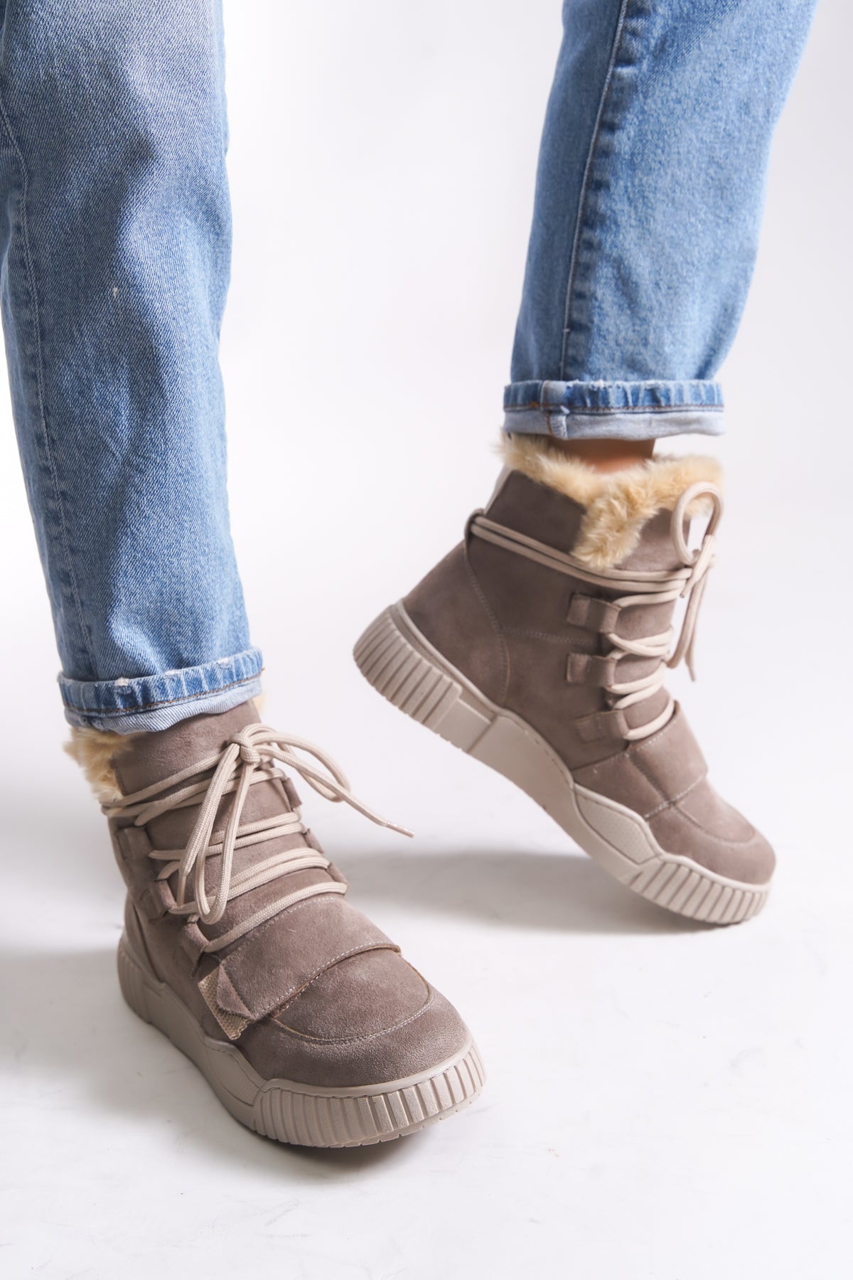 Riccon Pyriseth Kadın İçi Kürklü Sneaker Bot 0012711