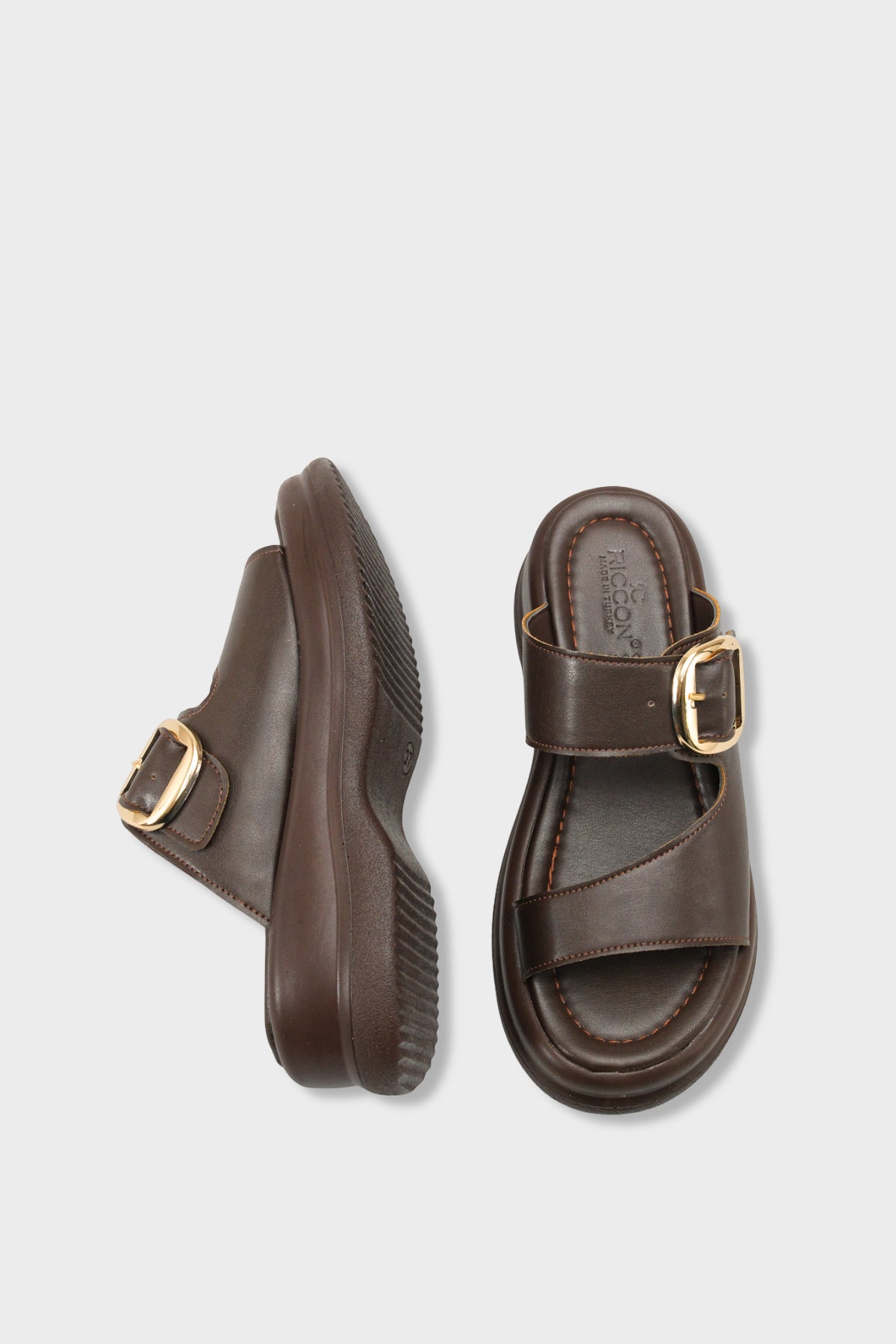 Riccon Kadın Terlik 00121022 Kahverengi