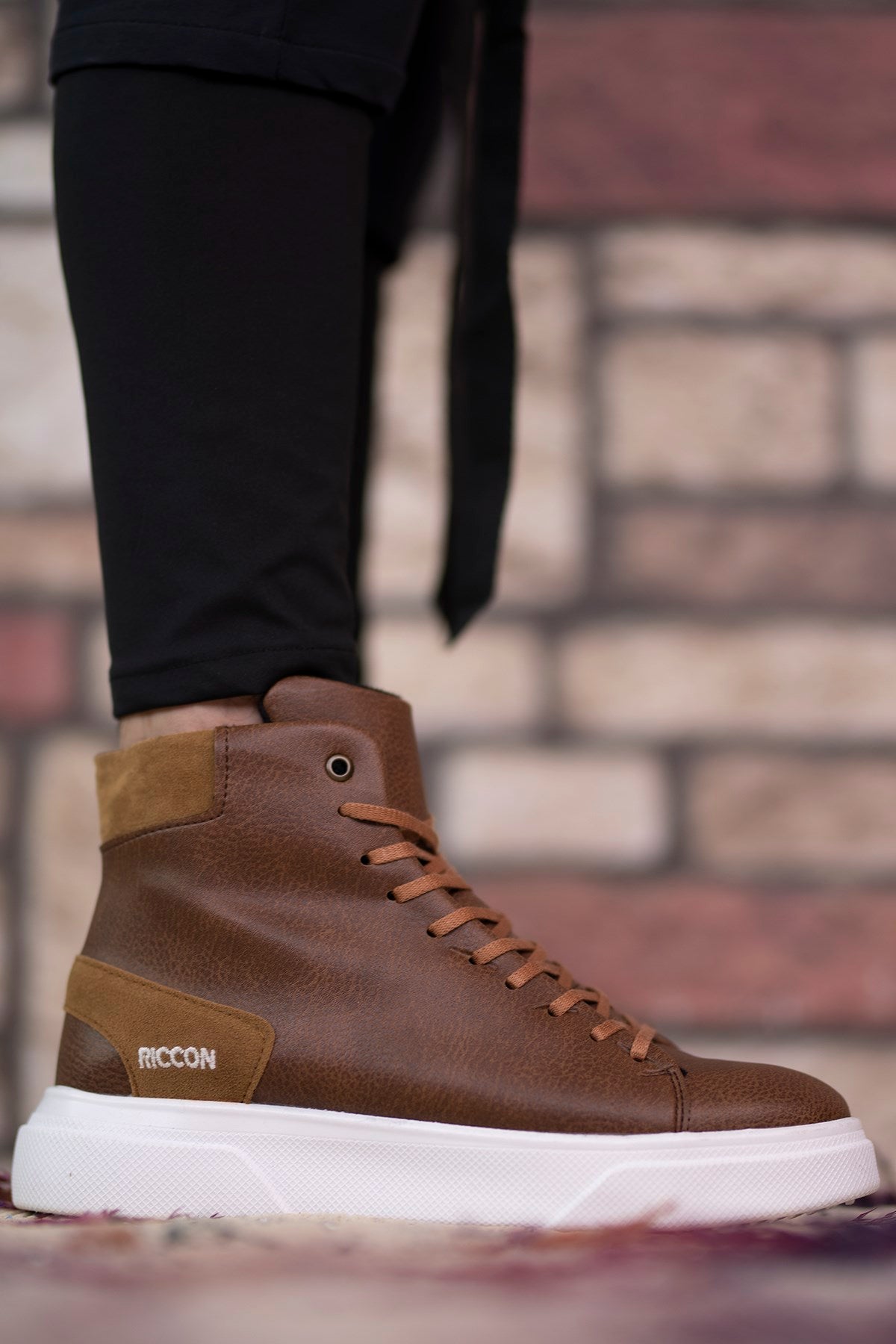 Riccon Erkek Bot 0012176 Taba Beyaz